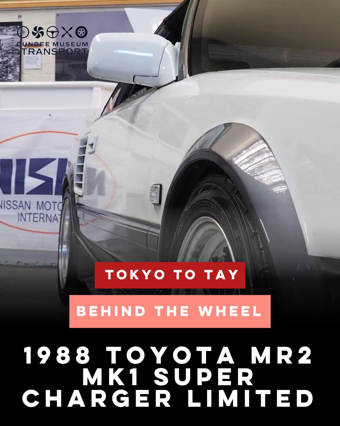 🚙🎌 The Toyota MR2 MK1 Super Charger Limited is a beautifully balanced mid-engined supercharged sports car that isn’t just a looker – but packs a serious punch. Weighing less than a tonne and producing 145bhp, it launches from 0-60mph in just 6.5 seconds.
The owner describes it as the perfect mix of style and practicality – fast, fun and surprisingly usable. The boot even fits a weekend bag for two, perfect for a sunny road trip with the roof panels removed and stored neatly behind the seats.
This model was never released in the UK, so it’s a rare chance to see one right here in Dundee. Don’t miss it in our Tokyo to Tay exhibition!
📍 Dundee Museum of Transport, Market Mews
📆 until December
⏰ 10am - 4.30pm
🎟 Included with standard admission