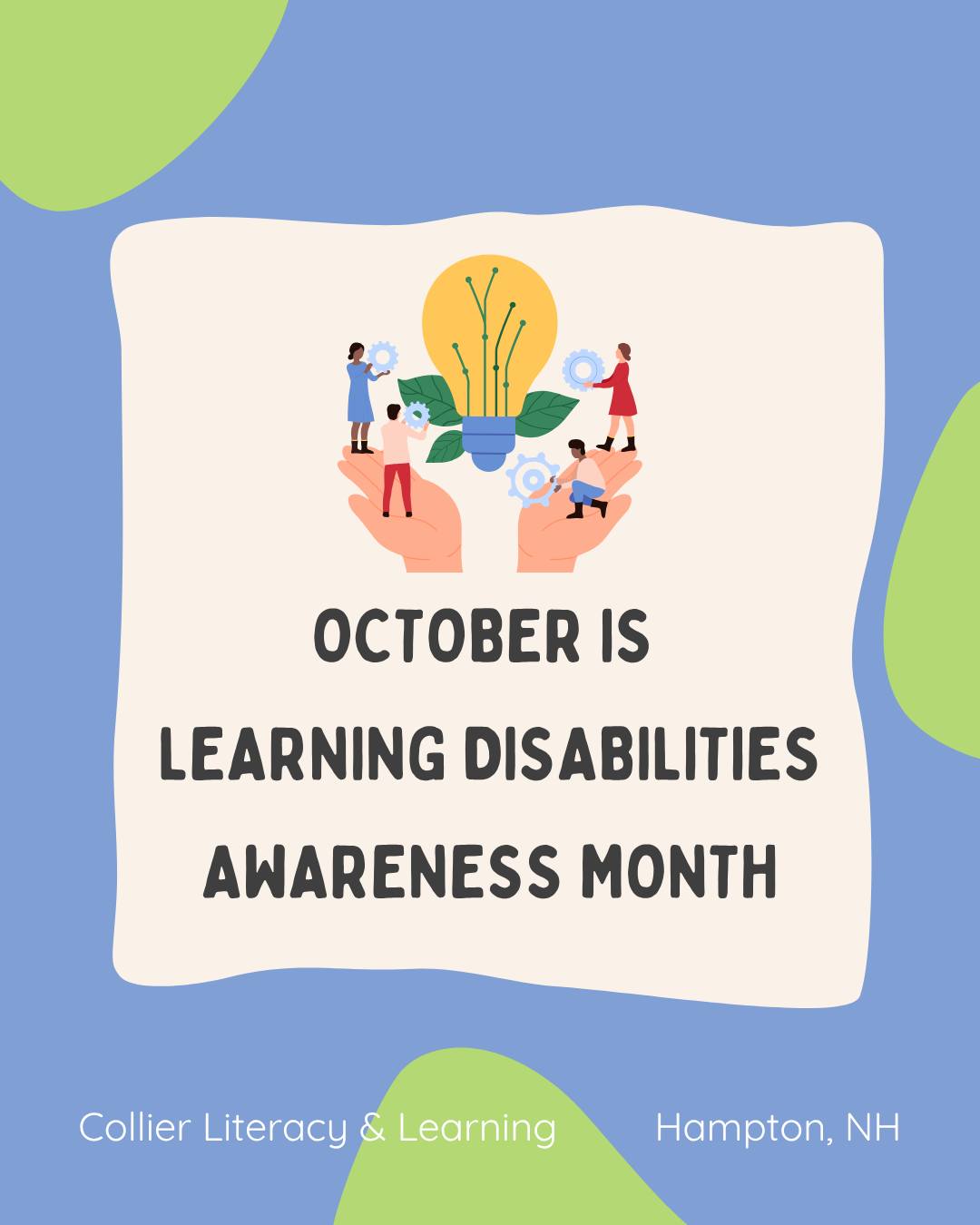 October is Learning Disabilities Awareness Month.
At Collier Literacy, we’re proud to support learners of all ages through individualized lessons. Together, we can help every student discover and embrace how they learn best.
Book a free phone consultation through the link in our bio 🌟
#LearningDisabilitiesAwarenessMonth #Neurodiversity #Tutoring #LearningSupport #CelebrateDifferences
