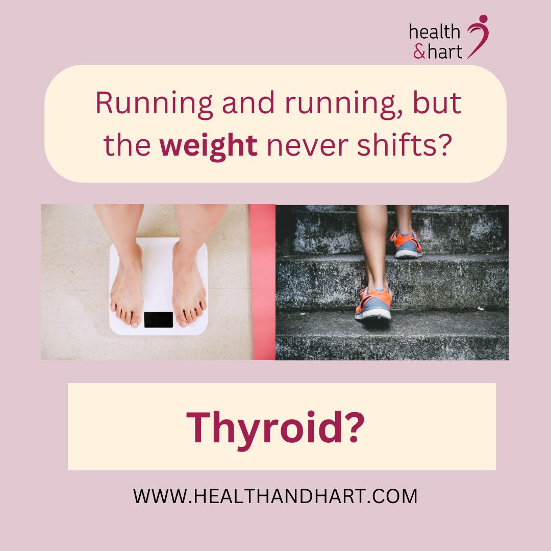 Thyroid and weight for runners
Youâre running, and running. Youâre eating well.
So why does your weight stay stuck â or worse, creep up?
For runners (especially women 35+), thyroid function may quietly affect:
⢠How efficiently you burn fuel
⢠How your body recovers
⢠How your metabolism behaves between runs
Low thyroid activity might mean:
- Needing a nap after runs or waking unrefreshed
- Feeling anxious or low
- Slow recovery
- Constantly cold hands and feet
- Weight gain or finding it hard to lose weight, even though you've tried everything
You canât out-train a sluggish thyroid. Rather than cutting calories or running harder we need to work with your metabolism. We want to nourish and support it. Nutritional therapy and lifestyle support is a perfect combination.
I organise laboratory testing, and thyroid support plans that look at nutrients like iron, iodine and protein intake â the nutrients that help your thyroid do its job properly. You can do this alongside medical help too. Those nutrients are just a starting point.
If youâve been doing âeverything rightâ but still feel flat, I help runners get their spark (and shape) back.
Whatever your need, whatever your speed. I can help!
www.healthandhart.com (Book a free Nutrition Refresh -in the Bio)
#thyroid #running #marathon #weightloss