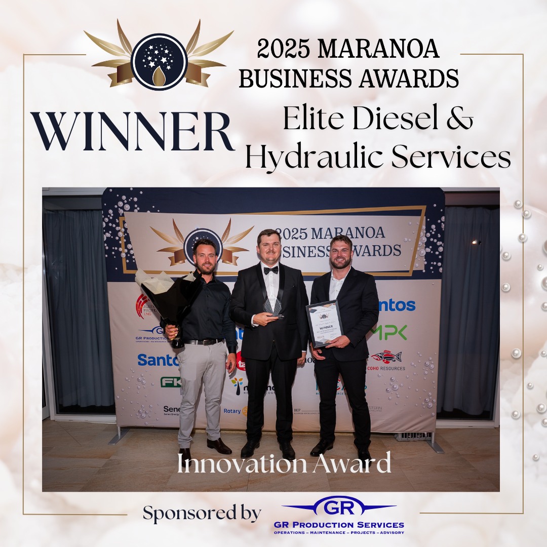 Congratulations to Elite Diesel & Hydraulic Services, winners of the Innovation Award at the 2025 Maranoa Business Awards.
RCAT extends its sincere thanks to GR Production Services for their sponsorship for this award and support for business in our region.
@elite_diesel_hyd
#MaranoaBusinessAwards #RCAT #CelebratingLocalBusiness #CustomerServiceExcellence