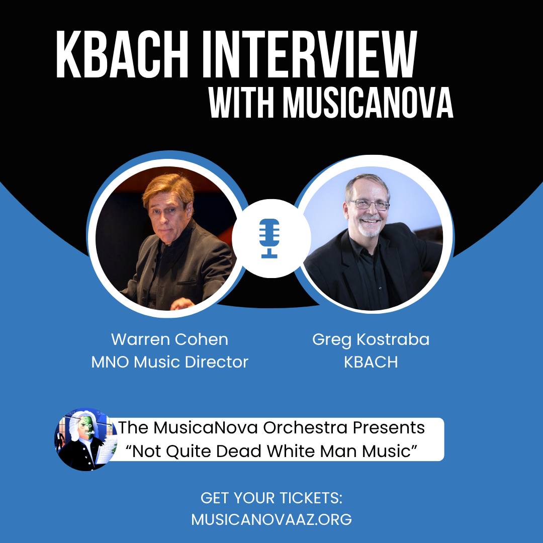 Link in bio for full interview. Maestro Warren Cohen sits down with Greg Kostraba from KBACH to dive into the centerpiece of the program, Dead White Man Music by composer Evan Williams. Maestro Cohen explains this striking reflection on Williams' place in classical music as a young Black composer. The concert also features works by Valerie Coleman, Tania León, and Paul Hindemith.
Join us this Friday, October 17, 2025, at the MIM!
#MusicaNovaOrchestra #PhoenixArts #ClassicalMusic #NewVoicesInMusic #EvanWilliamsComposer #ValerieColeman #TaniaLeon #Hindemith #MIMPHX #KBACH #ConcertSeason2025