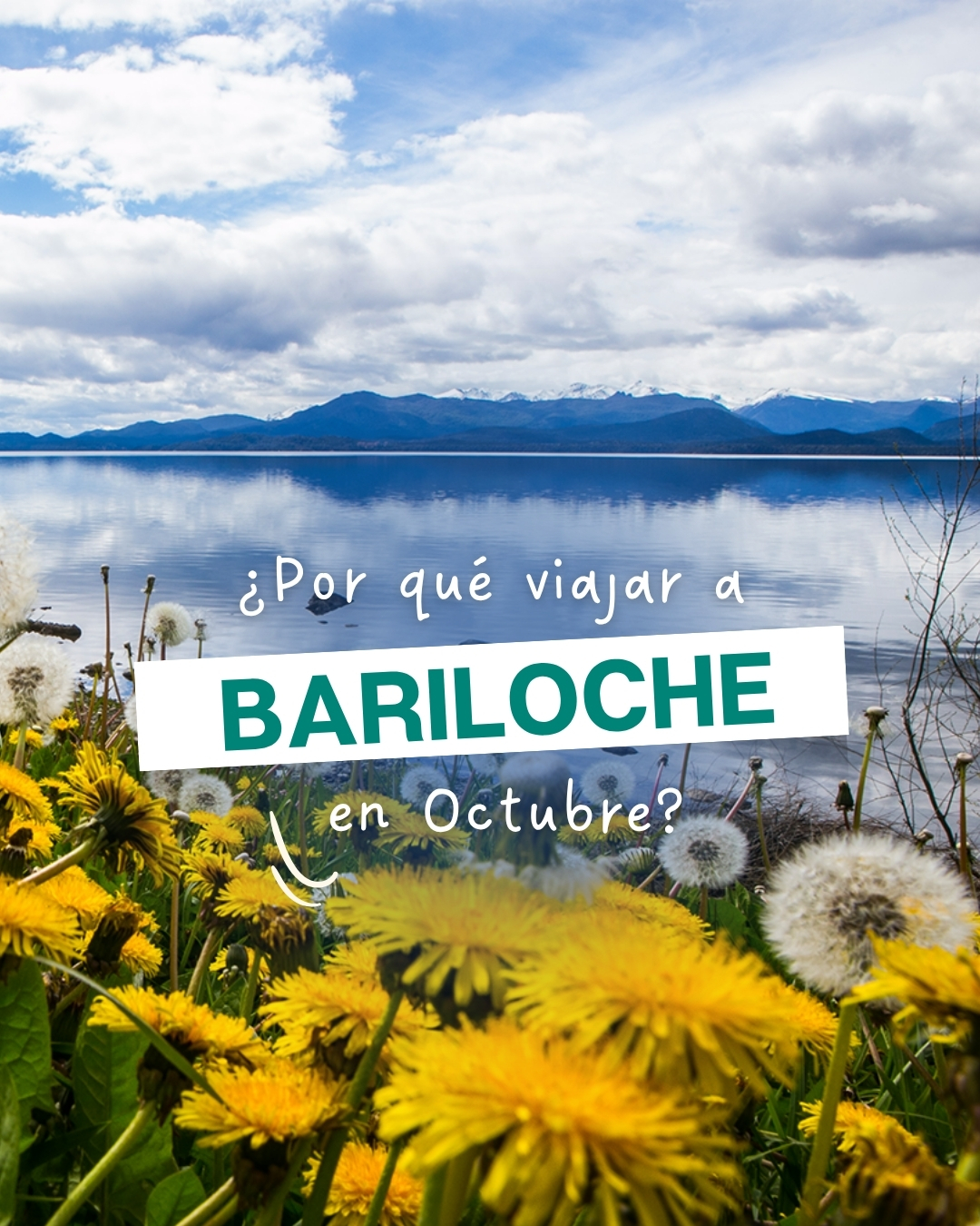 🌸 Octubre es el momento ideal para visitar Bariloche ✨
¿Por qué? Porque es temporada baja: menos gente, mejores precios y la misma belleza de siempre.