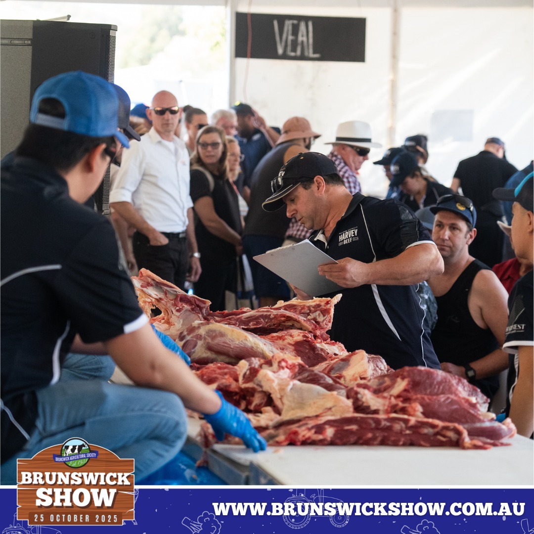 ๐ฅฉ๐ฅ The Meating Marquee is back โ now bigger, better, and located inside the Recreation Centre!
Get ready for a day of sizzling skill and meaty mayhem:
โฐ 10:00am โ 11:30am | Harvey Beef Boning Competition
๐ช 12:00pm โ 1:30pm | Battle of the Butchers
๐ญ 2:00pm | Eating Competition โ Most Sausages Eaten in 60 Seconds!
๐ฐ 4:00pm | Worldโs Biggest Sausage Auction
๐ Plan your day and grab your tickets at www.brunswickshow.com.au
Times correct at time of publication