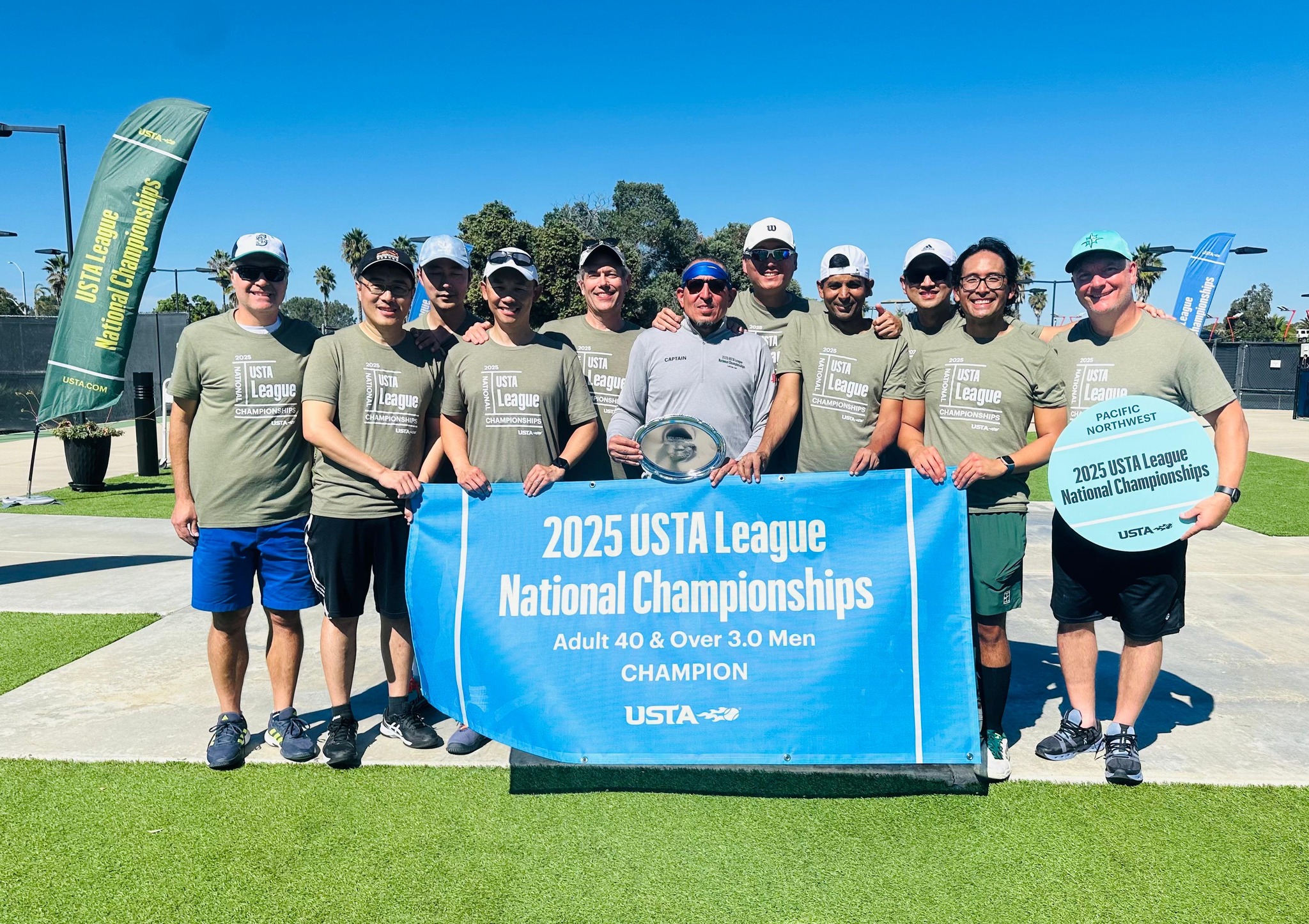 🏆 WSC Men's Team Wins USTA National Championship 🎾
Congratulations to our WSC Men's 40+ 3.0 team! 🎉 These players represented the Pacific Northwest and brought home the title at the USTA National Championships!
Led by Captain Hugo Aponte, the team includes Sandrio Elim, Ryan McLaughlin, Stephen Wang, Michael Liu, Harry Dong, Adonis Acuario, Santosh Shukla, Steve Pignotti, Ji Zhang, Zhe Yang, and Can Hatipoglu.
We're incredibly proud of their hard work, teamwork, and dedication! 💪✨
#ustanationals #tennischampions #wsctennis #WoodinvilleSportsClub #usta #tennislife #pnwtennis