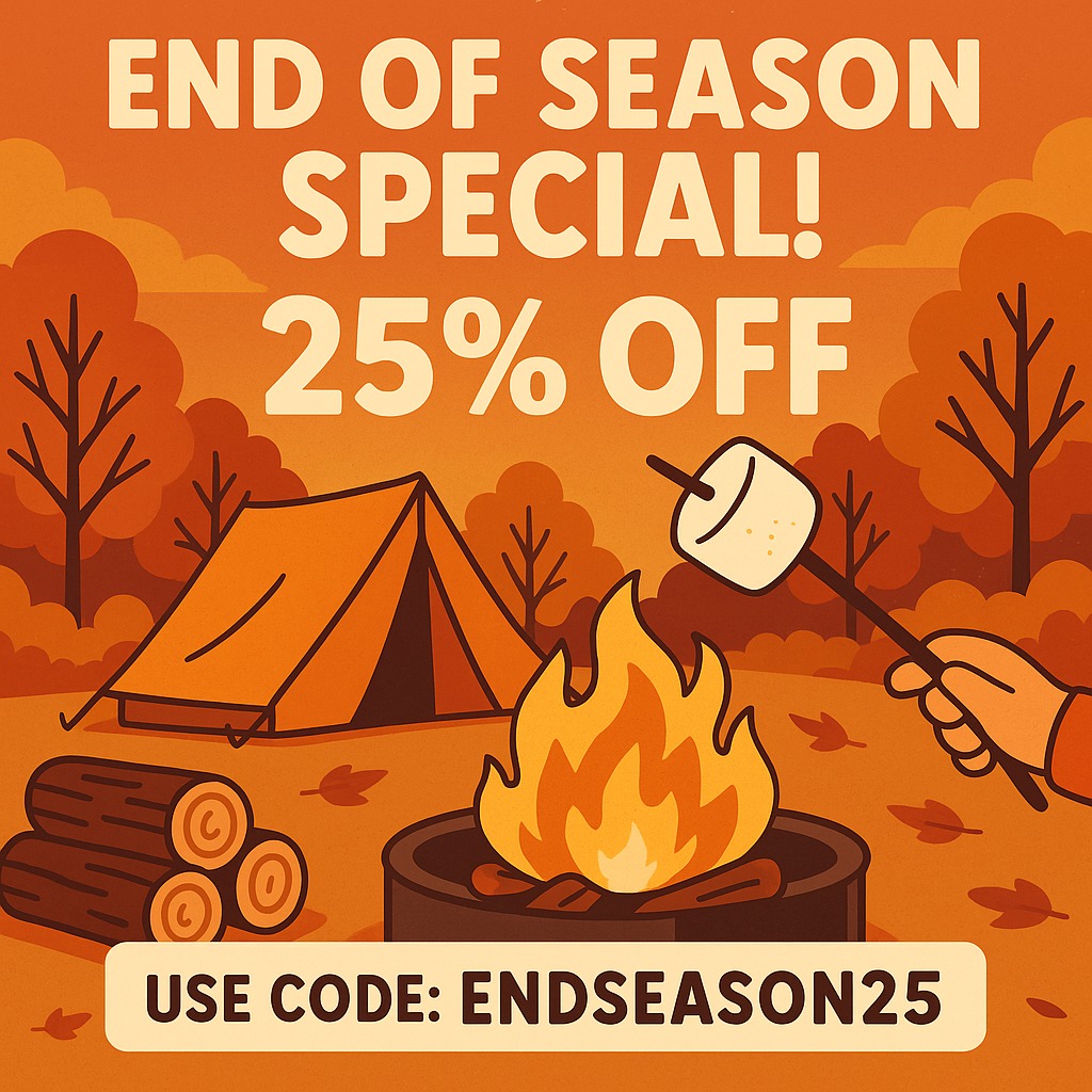 🍂 End of Season Camping Special! 🍂
We’re extending our season as long as the weather holds — currently through November 3rd. As long as it stays above freezing, water and porta-potty will remain available.
To wrap up the season, enjoy 25% OFF your stay with code ENDSEASON25 during checkout!
🔥 Come soak up the crisp fall air, relax by the fire, and enjoy a peaceful getaway before we close for the year!
https://www.littleriversedge.com/