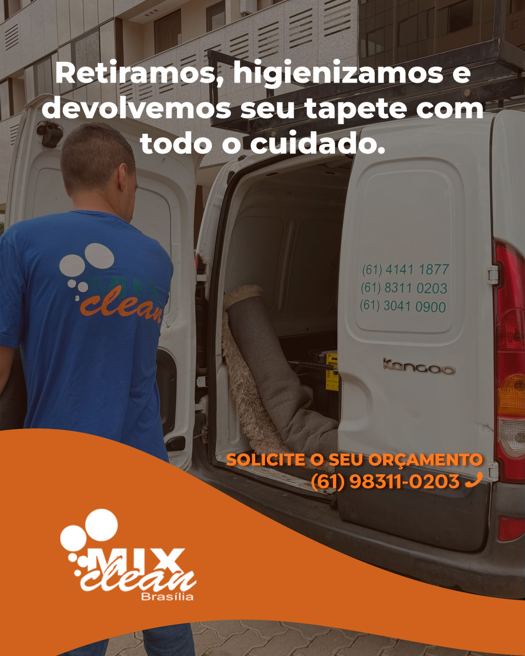 🚚 Seu tapete limpo e renovado sem esforço nenhum!
Na Mix Clean, pensamos em tudo para facilitar sua vida:
✔️ Retiramos seu tapete no endereço combinado
✔️ Realizamos a higienização completa com técnicas premium
✔️ Devolvemos pronto para uso, limpo e protegido
💎 Mais comodidade, mais praticidade e muito mais cuidado com o seu lar.
📲 Solicite já seu orçamento pelo WhatsApp (61) 98311-0203 e experimente a comodidade de ter sua casa impecável sem sair de casa.
#MixClean #ColetaEEntrega #LimpezaDeTapetes #ServiçoPremium #Comodidade #CasaLimpaValeMais #TapeteNovoDeNovo #BrasíliaDF #LagoSul #LagoNorte #ParkWay #JardimBotânico #NoroesteDF
