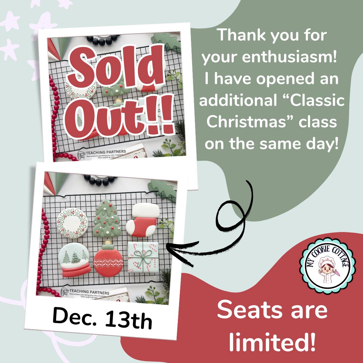 đ⨠Surprise! Due to popular demand⌠đâ¨
My December 13th Christmas Cookie Decorating Class in Algonquin SOLD OUT⌠so I opened a 2nd session that night from 6:30â8:30 PM!
There are only 10 more seats available for this new time slot â so if you missed out earlier, nowâs your chance to snag a spot and join the fun. đ
Weâll be decorating festive cookies, sipping something cozy, and getting into the holiday spirit together. đ
đŞ
đ Grab your seat here before theyâre gone again!
https://www.facebook.com/share/1CZ7L7J5rx/
Tag a friend you want to bring along â or let this be your night to treat yourself before the holiday chaos kicks in!