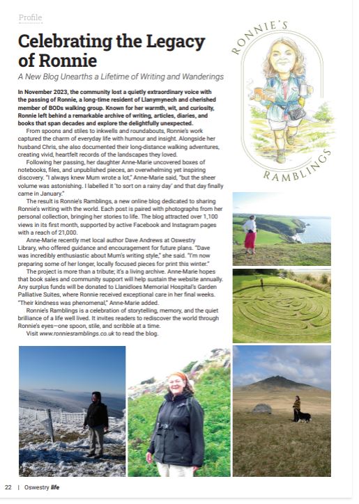 We’re absolutely thrilled to be featured in this month’s edition of @oswestry_life_magazine ! It’s an honour to be included and to have the chance to share our story with such a wide audience. This feature means a great deal to us, and we’re incredibly grateful to the editorial team for their support and for showcasing our work. Make sure to grab your copy - we’re proud to be part of this month’s issue!
#InspiredbyRonnie #NotebookOfJoy #Ronniesgifttous #CapturedMoments #RonnieRamblings #ronniesadventures #RonniesGiftToUsAll #oswestry #oswestrylifemagazine