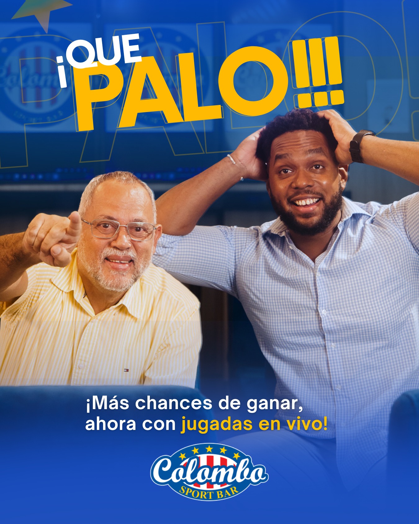 ¿Comenzó el partido? No le pares, aún estás a tiempo de hacer tu jugada.💥
¡Conoce las nuevas jugadas de Colombo y gana como nunca! 😏
#ColomboSportBar #QuePalo
