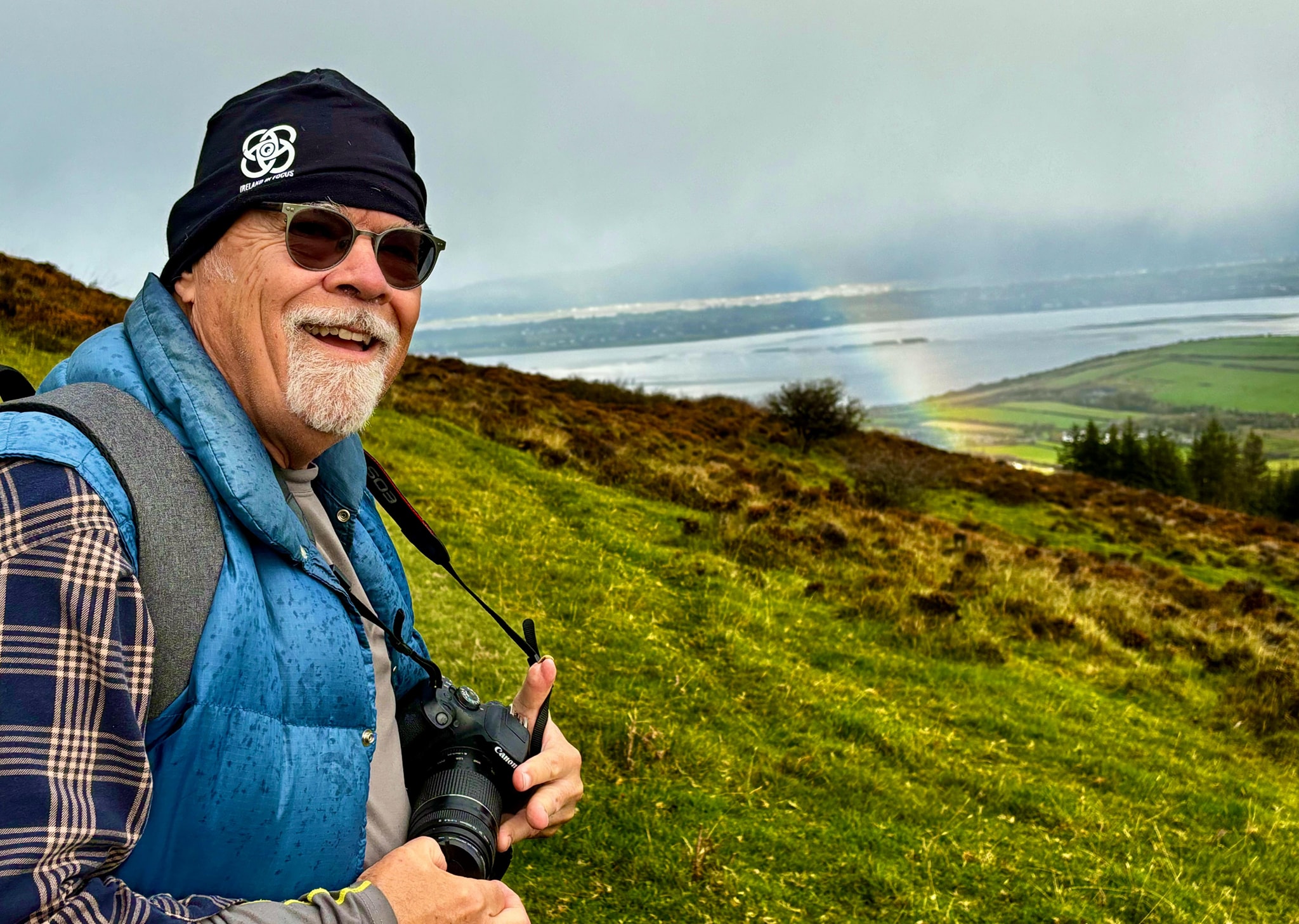 A photo of one of our tour guests taken up Knocknarea today. We are having a ball