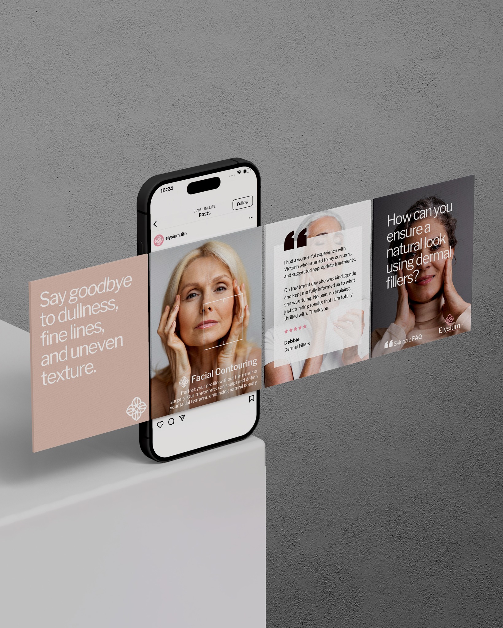 Some recent designs I have worked on for @elysium.life, a medical aesthetician based in Fakenham, Norfolk. I have been helping manage her social media, email marketing and designing additional promotional materials.
