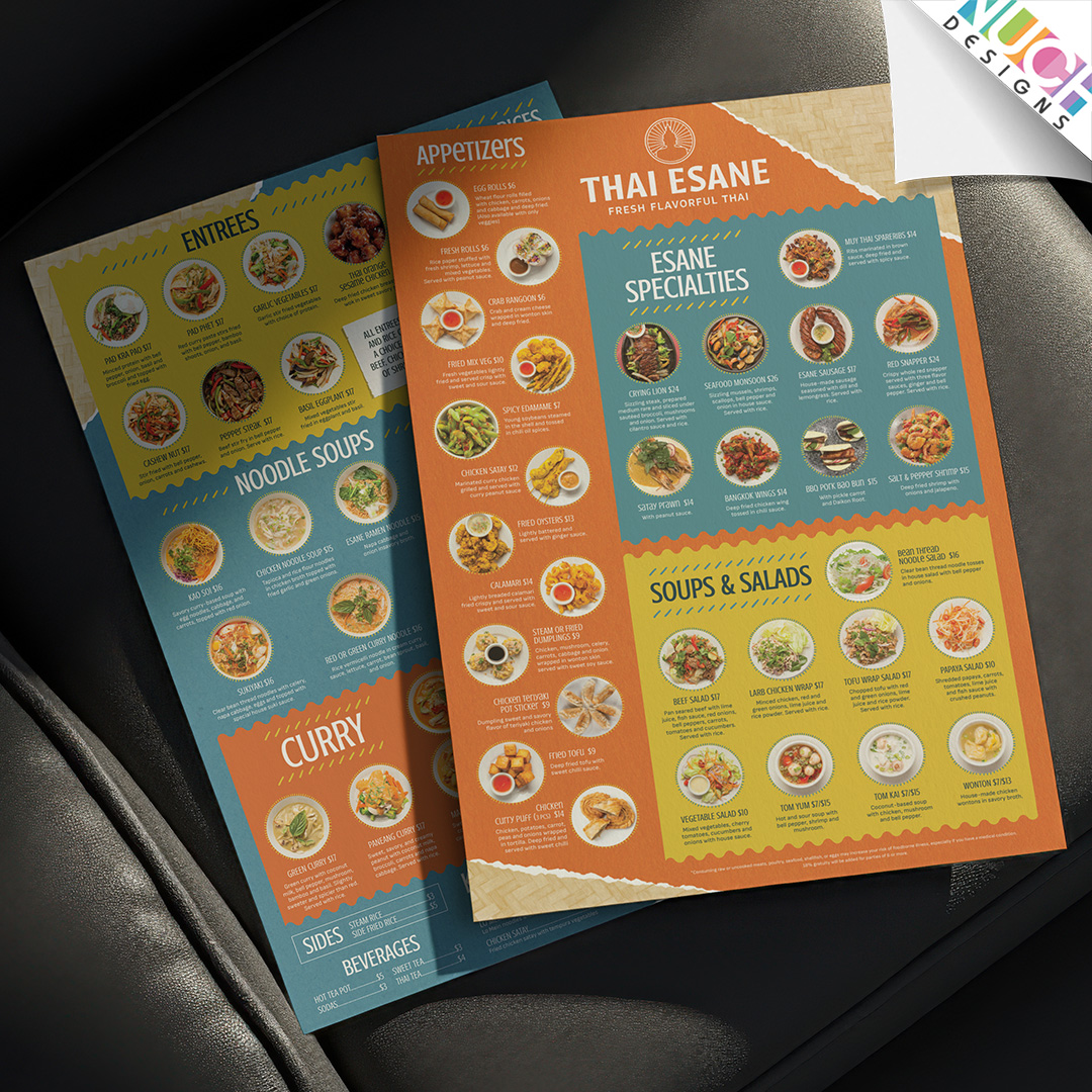 👍 รวมผลงานออกเเบบ Menu ของร้าน Thai Esane, ร้าน Nomu, ร้าน Thai Spoon Cafe เเละร้าน Thai BBQ ค่ะ
👍 Menu Design
เรามีบริการออกแบบเมนูแบบครบครัน ทั้ง Dinner Menu, Lunch Menu, To Go Menu, Drink Menu และ Special Menu ด้วยดีไซน์เฉพาะที่ออกแบบมาให้เข้ากับเอกลักษณ์ของแต่ละร้านอย่างลงตัว พร้อมตัวเลือกหลากหลาย ไม่ว่าจะเป็นขนาด A3, รูปเล่ม Magazine, Bi-Fold, Tri-Fold, ไปจนถึง Menu Board และยังสามารถเลือกขนาดตามความต้องการได้อีกด้วยนะคะ
👍 Nuch.Designs รับออกแบบเว็บไซต์ ออกแบบเมนูร้านอาหาร ออกแบบโลโก้ และงานกราฟิกทุกชนิด
👍 สนใจติดต่อสอบถามโดยตรงได้ที่
Contact: 214-663-1239
Line ID: @nuchdesigns
Email: info@nuchdesigns.com
Website: www.nuchdesigns.com
#ร้านอาหารไทยในอเมริกา #นุชดีไซน์ #nuchdesigns #ออกแบบเว็บไซต์ร้านอาหารไทยในอเมริกา #เว็บร้านอาหารไทยในอเมริกา #เว็บไซต์ร้านอาหารไทย #ออกแบบเมนูร้านอาหาร #ออกแบบเว็บร้านอาหาร #เมนูเครื่องดื่ม #SocialMedia #รับดูเเละSocialMedia #รับดูเเละSocialMediaสำหรับคนไทยในอเมริกา