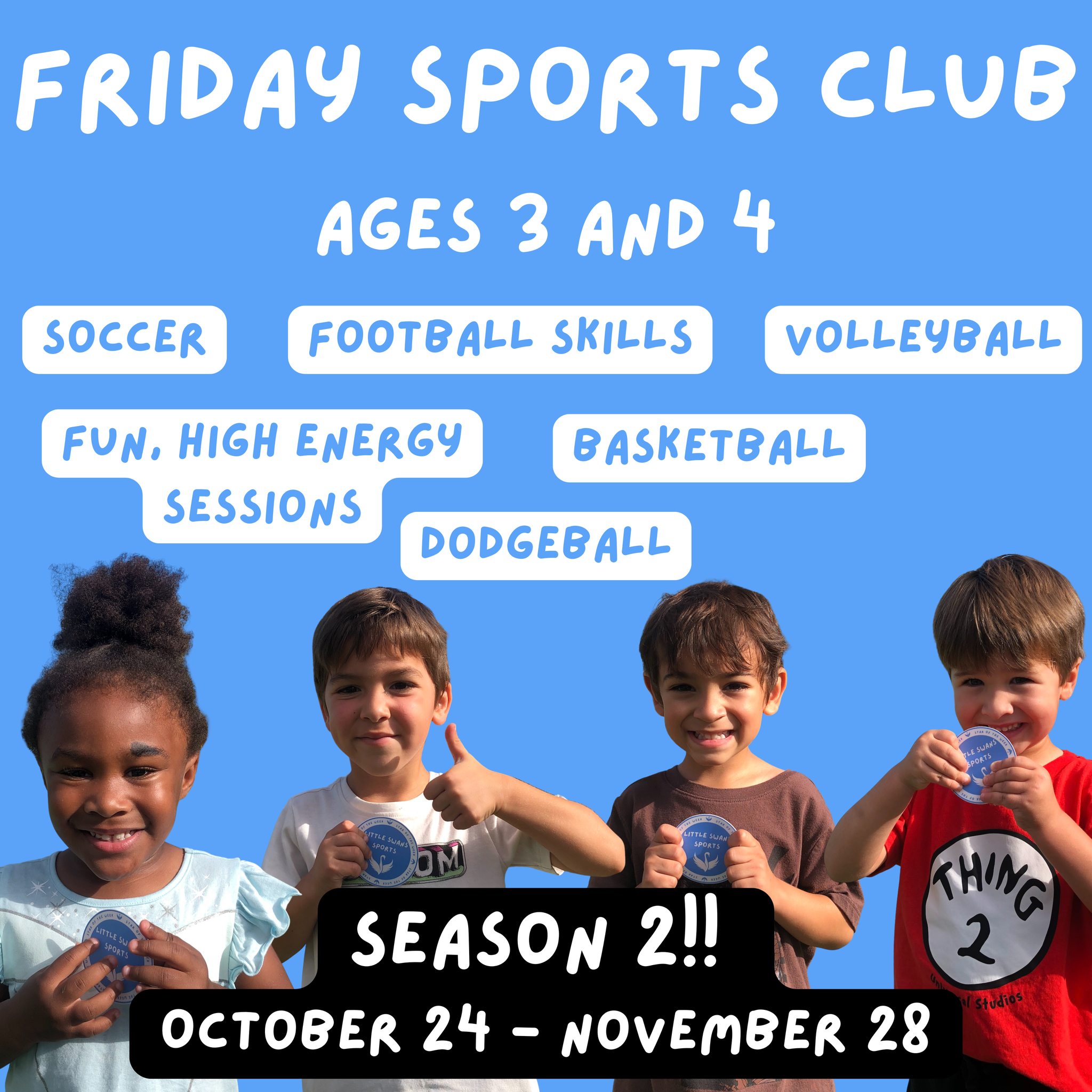 Friday Sports Club at Kiddie Academy Winter Garden - Season 2 starting this Friday!!😆
Registration is still open for ages 3 and 4, using the link in our bio! The sessions always revolve around fun and building confidence in our little athletes across all of the sports we play! We can't wait for season 2 to kick off!!