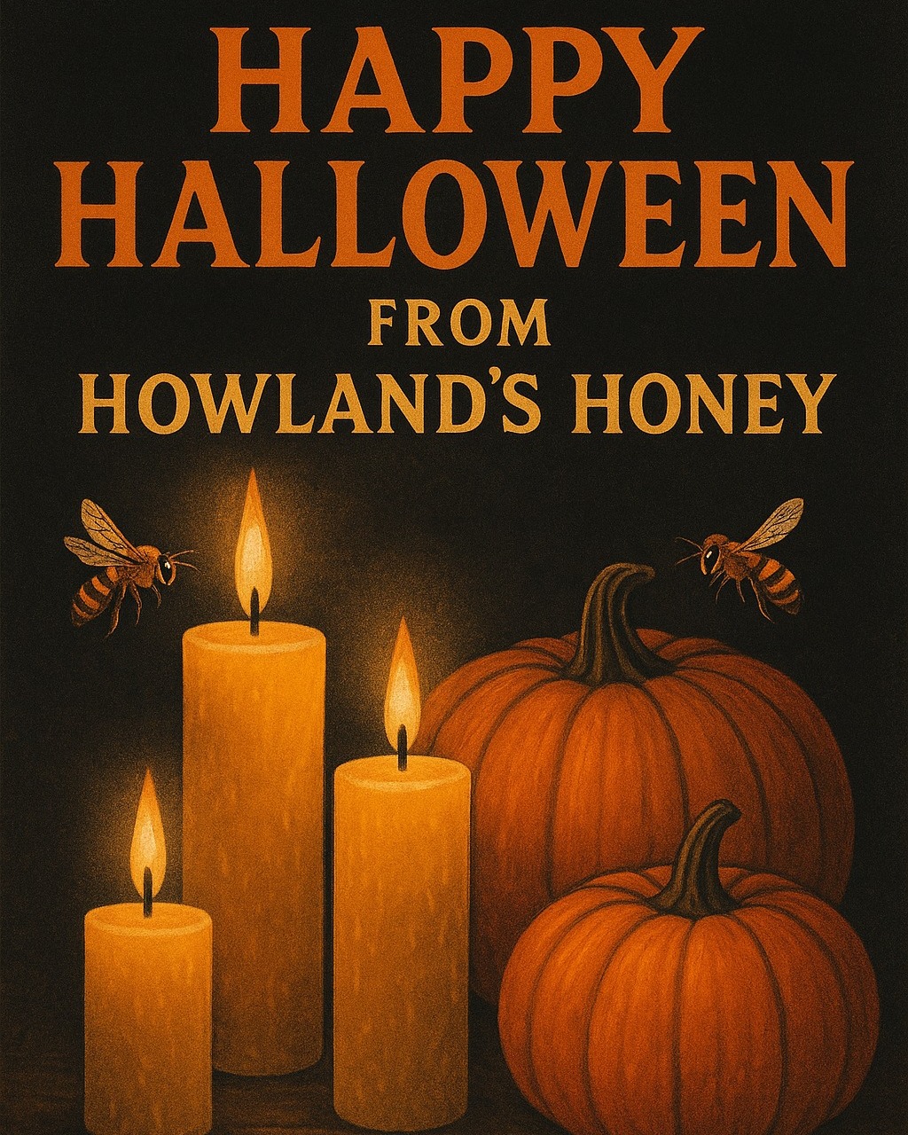 ๐ Happy Halloween from Howlandโs Honey! ๐ป๐
Wishing you a night full of sweet treats, cozy warmth, and a little spooky fun.
Light up your Halloween with the golden glow of our pure Saskatchewan beeswax candles โ naturally honey-scented and perfect for every pumpkin-lit night.
From our hives to your home โ have a bee-witching evening! ๐ฏ๐ฏ๏ธ
#HappyHalloween #HowlandsHoney #BeeswaxCandles #SaskMade #ShopLocalSK #NaturalGlow #BeeKind #HalloweenVibes