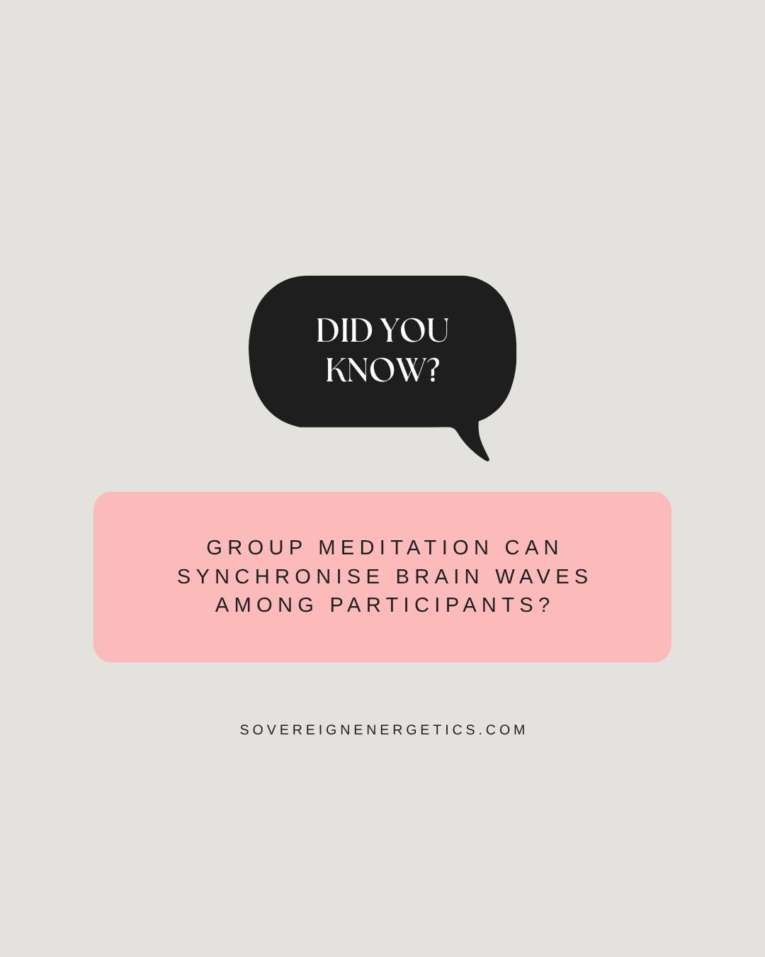 Did you know that during group meditation, brain waves can synchronise between participants?
This shared frequency enhances calm, focus, and connection, creating a collective field of harmony.
#MindfulnessScience #GroupMeditation #SovereignEnergetics #EnergyAwareness #CommunityHealing