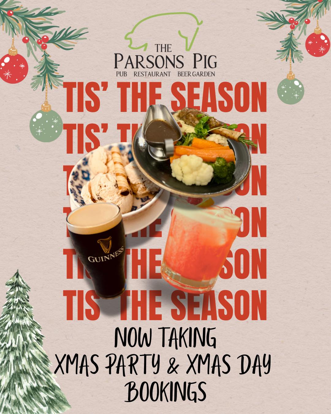 🎄✨ Christmas is nearly here! ✨🎄
Celebrate the festive season with us at The Parsons Pig—where good food, great company, and plenty of cheer await! 🎅🍽️
We’re now taking bookings for the most wonderful time of the year 🎁 Check out our Christmas Party & Christmas Day menus here 👉 https://www.parsonspig.co.uk/christmas
Don’t wait too long… tables are filling fast! 🎉 #ParsonsPig #FestiveSeason #ChristmasAtThePig