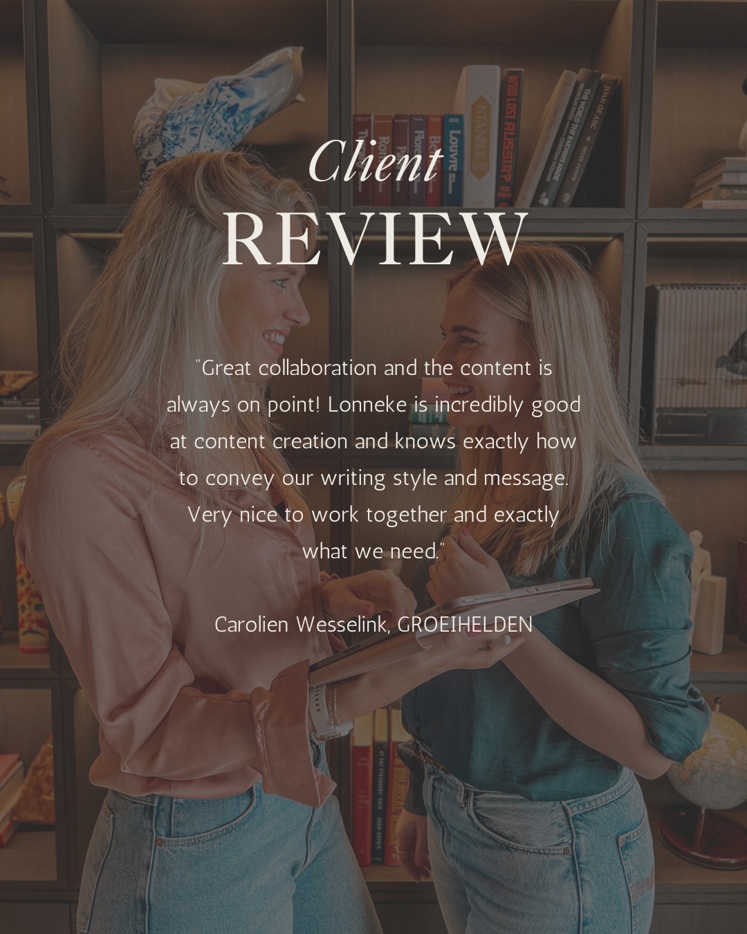 “Great collaboration and the content is always on point! Lonneke is incredibly good at content creation and knows exactly how to convey our writing style and message. Very nice to work together and exactly what we need.”
- Carolien Wesselink, @groeihelden
Groeihelden was a social media management client of Omeshorn Marketing for around 2.5 years. During this time, we also collaborated on content shoots and email copywriting.
We've been working together again since the beginning of March 2025 for reel editing and planning & stories.
Sometimes the needs and wishes of a client change in terms of what type of social media support they would like. I am always more than happy to base my services on the type of support you need.
So if you need help with complete social media management, a bit of social media support, copywriting - feel free to get in touch.
Original review in dutch:
“Super fijne samenwerking en de inhoud is altijd on point! Lonneke is ongelofelijk goed in content creatie en weet precies onze schrijfstijl en boodschap over te brengen. Ontzettend fijn samenwerken en precies wat we nodig hebben.“
.
.
#marketingsupport #socialphotography #instagramconsultant #igexpert #socialmediabeheer #socialmediamanagement #instagrammanagement #socialmediaagency #monaco #montecarlo #monacobusiness #instagrammanager #contentcreation #contentmarketer #contentmanager #contentmarketingmanager