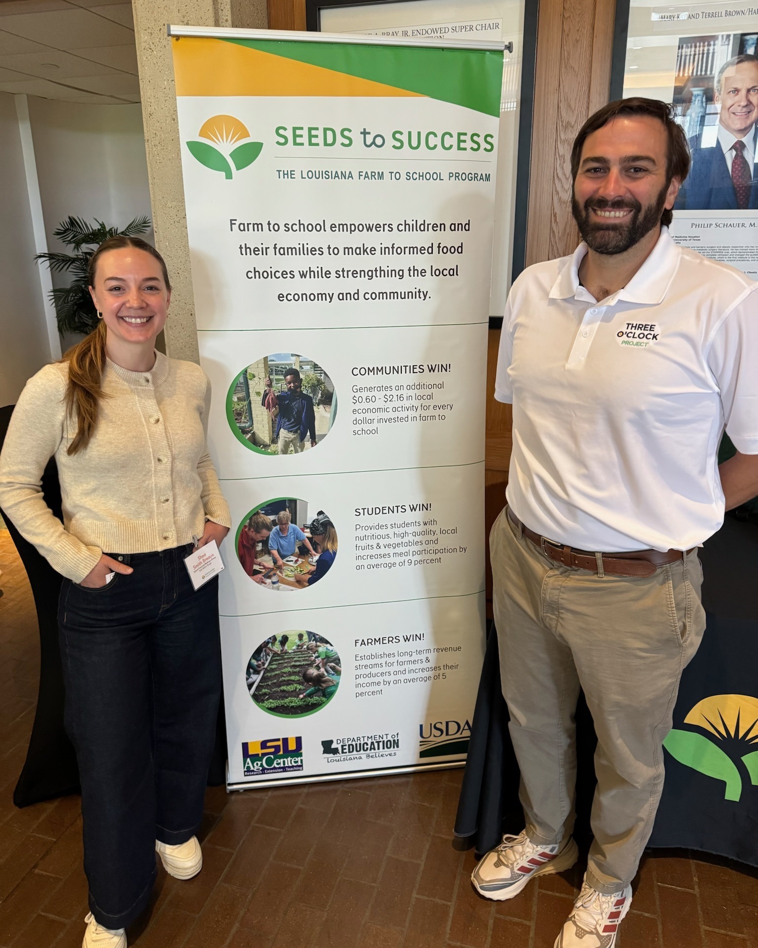 We’re excited to share that Three O’Clock Project had the privilege of attending the 2025 Louisiana Farm to School Conference, “Seeding Change, Harvesting Healthy Futures”, right here in Baton Rouge. Connecting with educators, farmers, and food champions from across the state inspired us to keep growing our mission: transforming surplus food into nourishing meals for our community, one meal at a time. Let’s keep building together. Contact us today to support our fight against hunger.
#FarmToSchool #RescueFoodBR #WasteLessFeedMore