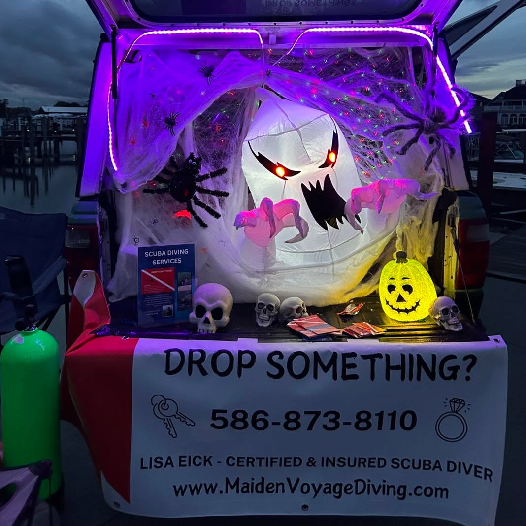 Enjoyed @fbclakestclair ‘s Trunk or Treat last night. The rain stopped just in time. Freedom
Boat Club always does great events!
.
.
#freedomboatclub #lakestclair #puremichigan #halloween #recoverydivers #searchandrecovery #scubadiving #trunkortreat #underwatermetaldetecting #lakestclair