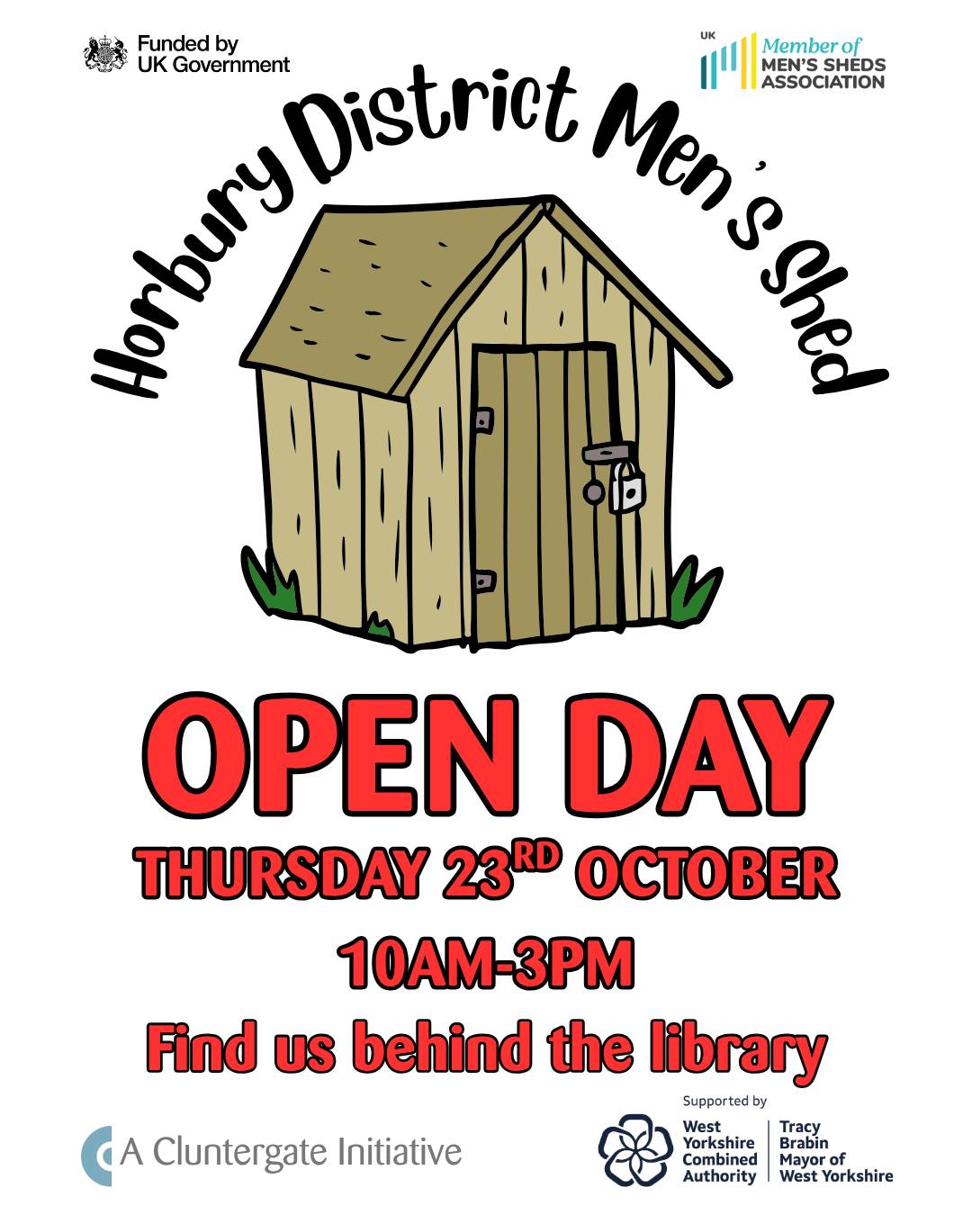 Don't miss this tomorrow!!!! We're very excited that after 2 years of hard work, our Men's Shed is finally going to open its doors.
Please do pop in anytime between 10am and 3pm to have a look round, meet the team and enjoy a cuppa and a natter.
#MensHealthMatters #mensshed #community #lovehorbury