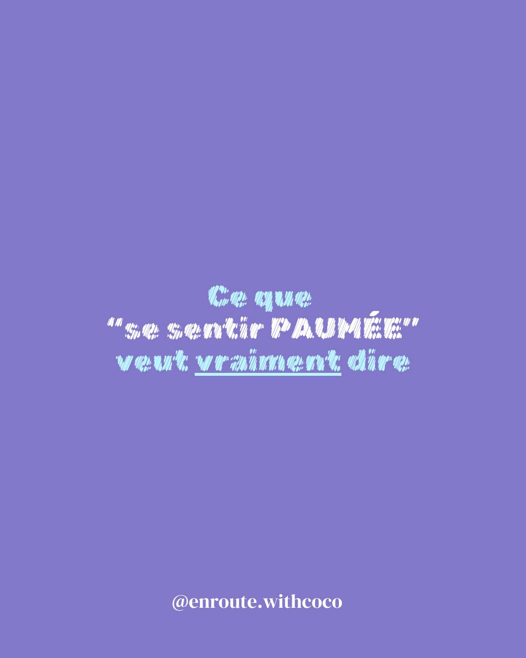 Soit paumée autant que tu le souhaites, autant de temps qu'il le faudra. Car c'est une chance.
C'est une chance car c'est le premier pas vers une vie qui a plus de sens
C'est une chance car c'est l'élan qu'il te faut pour oser te re-définir
C'est une chance car c'est l'opportunité de faire la paix avec qui tu es vraiment
Et cette chance, si tu le peux, prends la.
✨💜