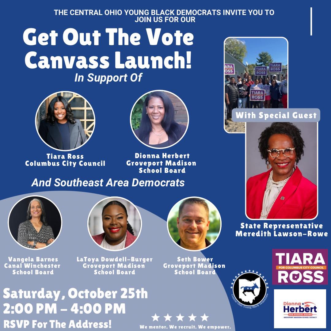 🚨 DOOR KNOCKING ALERT! THIS SATURDAY! 🚨
Good morning! ☀️
My sincere apologies for the super last-minute invite! 🙏 But we have huge news: State Rep the Honorable Meredith Lawson-Roe will be our special guest and joining us to support the good work, advocacy for public education and engage with the Groveport Madison Community! 🏛️✊🏾
Can you door🚪 knock with me? Come connect with us THIS SATURDAY at 2:00 PM at Heritage Park! We're in the home stretch, and every step, every conversation, and every friendly face makes a difference! 🏃♀️💨
📍 HERITAGE PARK, GROVEPORT
Address: 551 Wirt Road, Groveport, OH 43125
Sincere gratitude for all your tireless support! You all are the best! Together, we serve every student and every learner!
See you Saturday! 🎉
LaToya 🎓💜
#groveportmadison #everystudenteverylearner #dowdellburgerforgms #publiceducation #goodtrouble