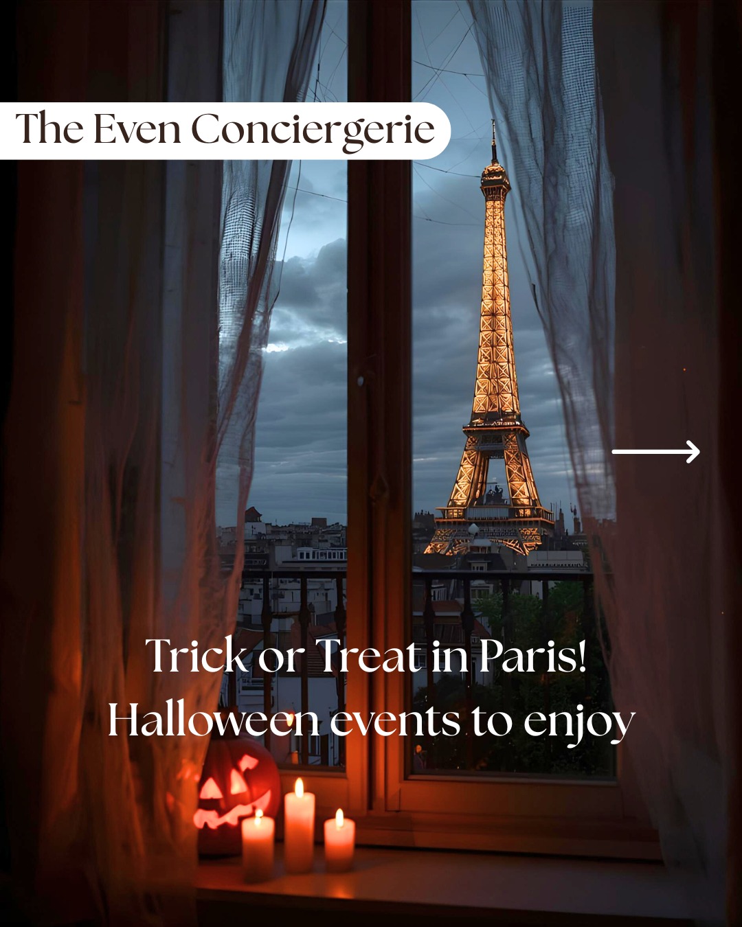 🎃 Halloween is coming to Paris… are you ready? 👻
The city transforms into a playground of thrills, magic, and mysteries for an unforgettable night 🕯️✨
Swipe 👉 to discover all the activities and events you won’t want to miss!
#HalloweenParis #ParisByNight #SpookySeason #ThingsToDoInParis #halloween2025
🎃 Halloween arrive à Paris… êtes-vous prêt(e) ? 👻
La capitale se transforme en terrain de frissons, magie et mystères pour une nuit inoubliable 🕯️✨
Swipez 👉 pour découvrir toutes les activités et événements à ne pas manquer !
#HalloweenParis #ParisByNight #SpookySeason #SortiràParis #Halloween2025