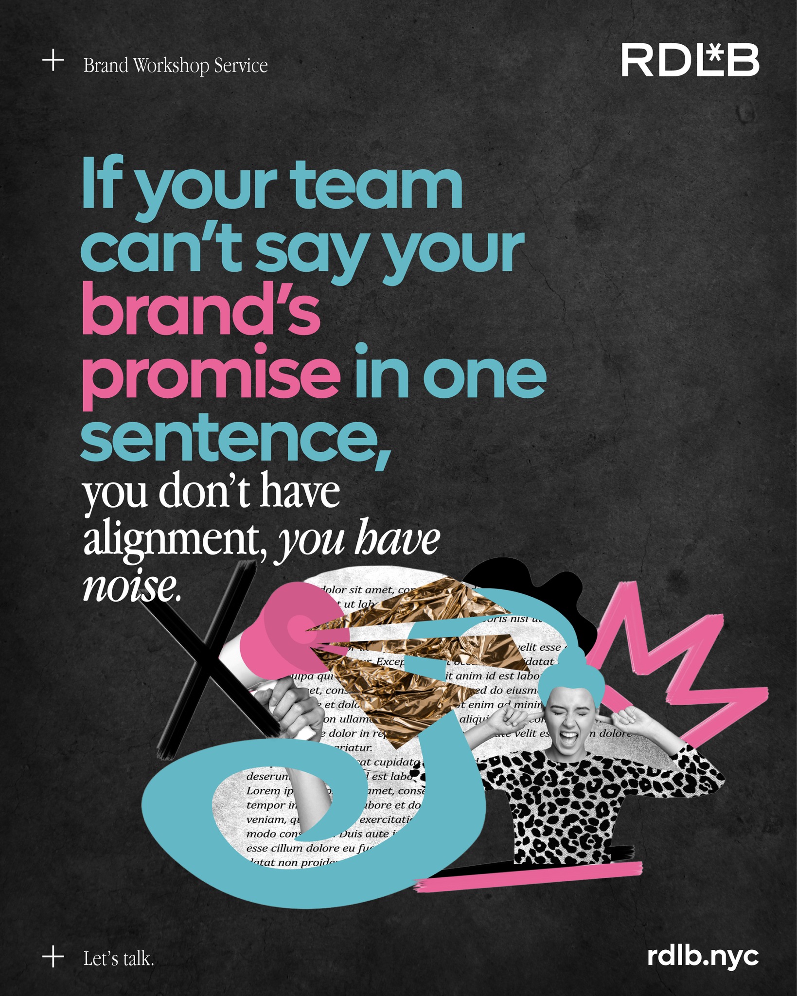 Alignment beats volume. 🎚
Our Brand Workshop turns noise into a one-sentence promise your team can execute. 
Details at rdlb.nyc/branding
#BrandStrategy #Leadership #GoToMarket #BrandWorkshop #RDLB
