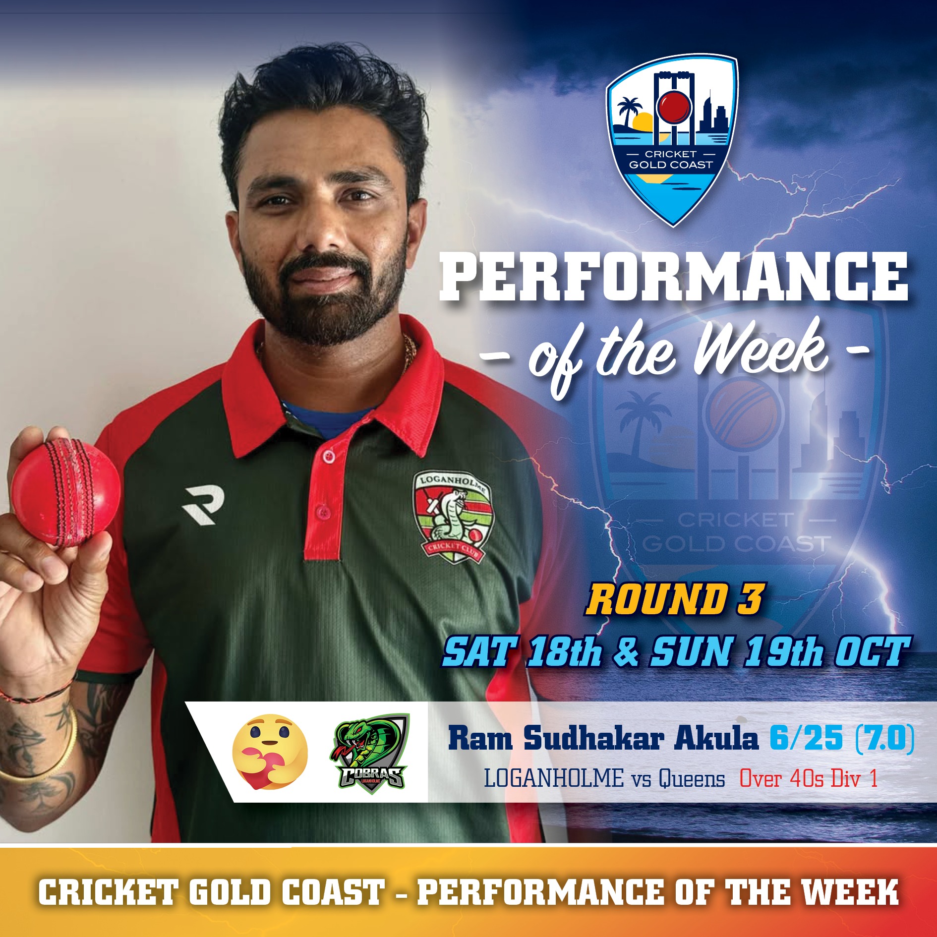 Well done Ram, doing the club proud 💪
@cricketgoldcoast