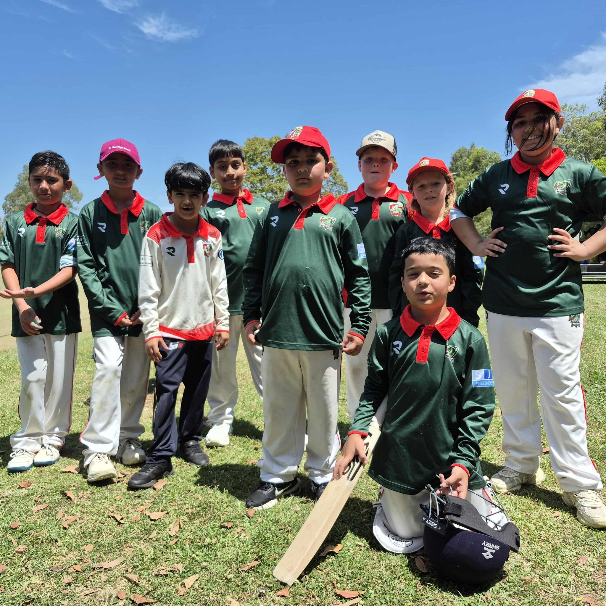 🏏🏏🏏 JUNIOR TEAM PICS SAT 25th OCTOBER
Some great performances yesterday with Div 9 Cobra Slither, Div 5 Cobra Fury, & Div 3 Cobra Shadow all recording their firsts wins of the season!
Lots of great contributions, big wraps for young Ibrahim who stepped up from Div 8 to help out the Div 6 Storm team and did a great job in the field! Macy also from Div 4 Inferno took out the POM gong today on the strength of her fielding which included 2 amazing catches! Proof that catches really do win matches!
Shout out also to 3A King Cobras who scored another nail-biting win, this time against Strollers who fought gamely to the last over. It was Ethan Parravicini who made the biggest contribution with an unbeaten 50 and a stunning 5/7 at the death to seal an edge-of-the-seat victory! Well done mate 💪
POM WINNERS
🥇 Div 9 Slither - Samarveer
🥇 Div 9 Blast - Katie
🥇 Div 8 Fangs - Kaige
🥇 Div 6 Storm - Hudson
🥇 Div 5 Fury - Hadleigh
🥇 Div 4 Inferno - Macy
🥇 Div 4 Strike - Patrick
🥇 3a King Cobras - Ethan
Go Cobras 🐍🐍🐍