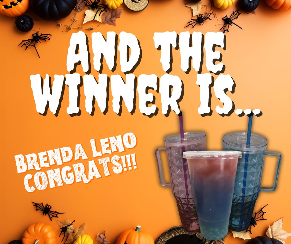 Good morning and Happy Monday, Epic Fam!
Big thanks to everyone who joined in the fun last week, and apologies for my tardiness in announcing our winner!
Now, the moment you’ve all been waiting for...
🥁 Cue the drumroll...
Congratulations to last week’s winner: Brenda Leno! 🎉
Brenda, come swing by the shop to claim your brand-new tumbler and get it filled with your FAVORITE tea - we are all wondering which one you'll choose! What a fun way to kick off your week!
More Hlaloween magic (and giveaways!) are just around the corner, so keep your eyes peeled.
*PLEASE NOTE - The winners of our giveaways must be willing to take a photo with their FREE tea to claim their prize. No exceptions.