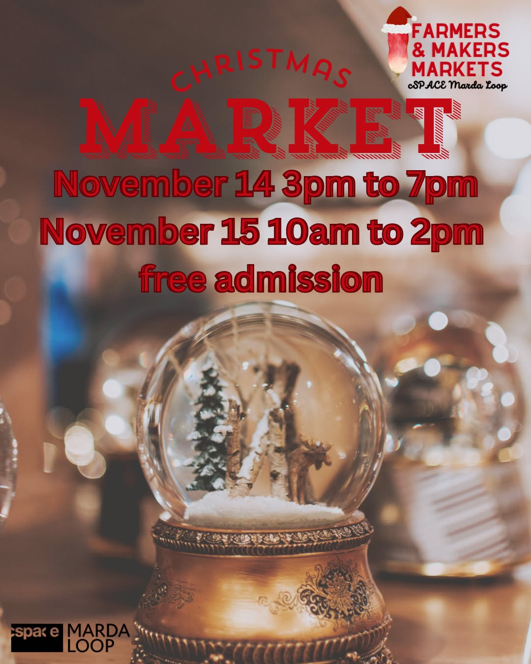 Get Ready for the Farmer's & Makers Christmas Market! ๐
Mark your calendars! The authentic Farmer's & Makers Christmas Market is taking over all floors of cSPACE Marda Loop on November 14 & 15! #FarmersMarketYYC #mardaloop #yycfarmersmarket #SupportLocalCalgary #shoplocalyyc #farmersmakersmarket
This isn't your average marketโwe're bringing together the best local crafters, artisans, and makers who will be showcasing their top-notch holiday fare. With every corner of cSPACE filled with unique, handcrafted treasures, you'll be sure to find that truly perfect gift for everyone on your list.
Celebrate the holiday season by supporting 100% Local! Come shop the unique array of goods and experience the magic of a local Christmas market.
Event Details
Where: cSPACE Marda Loop (1721 29 Ave SW, Calgary)
When: November 14 3pm to 7pm & 15 10am to 2pm
What: Handcrafted gifts, holiday cheer, and 100% local goodness!
See you there! ๐
#yyc #Calgary #yycnow #calgaryalberta #yycevents #yyclife #yycliving๐จ๐ฆ