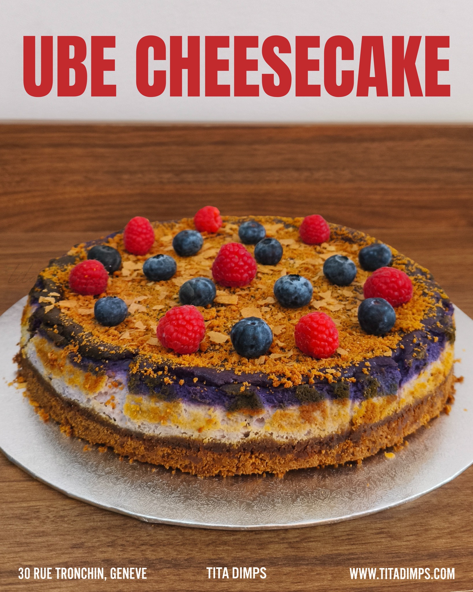 Got a celebration coming up? Pre-order our whole Ube Cheesecake and make your occasion extra sweet and special with this purple delight! 🎂💜
Kindly place your order at least 5 days in advance to give us time to bake it to perfection!
#geneva #filipinorestaurantswitzerland #genevaswitzerland #ubecheesecake #filipinofood