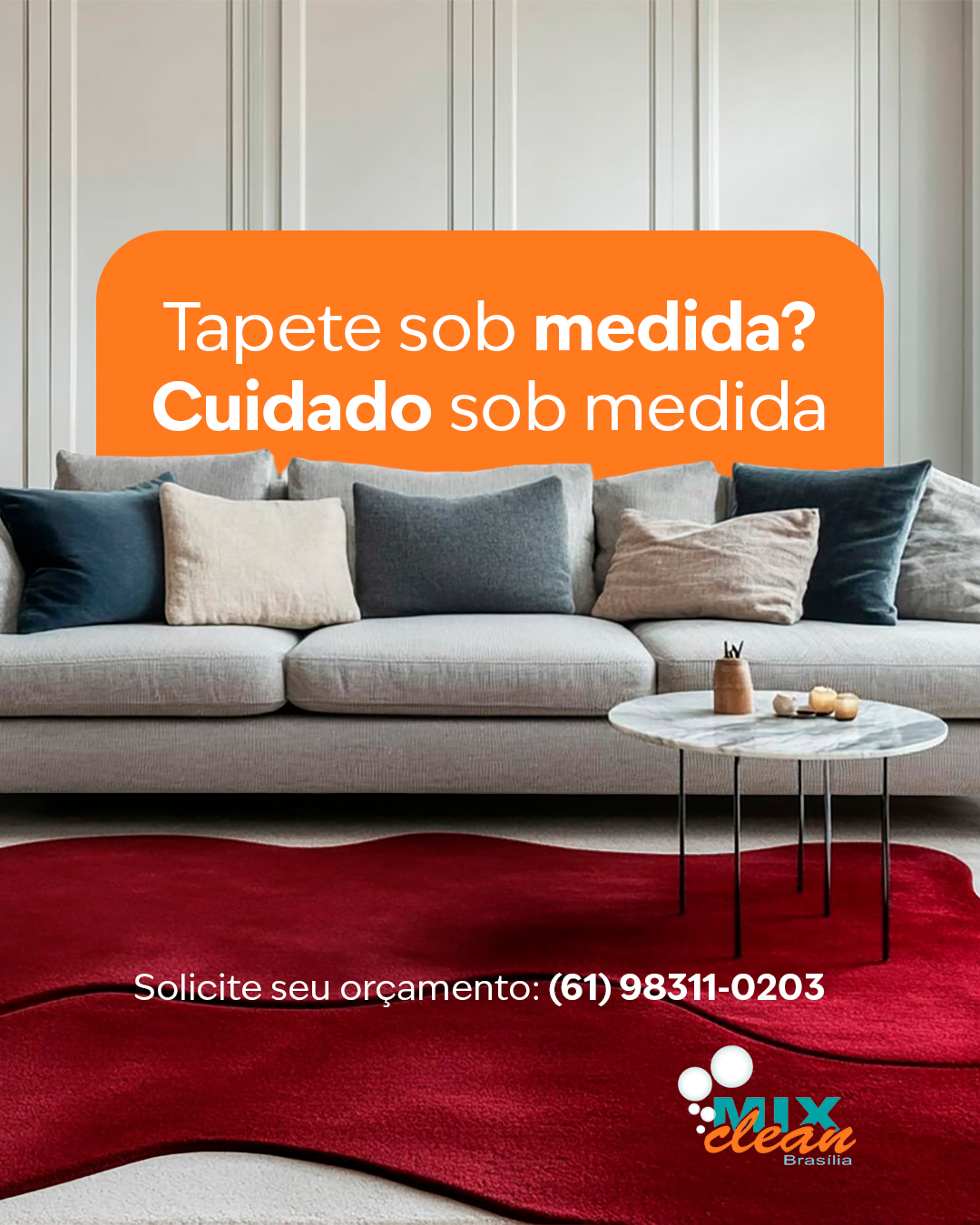 ✨ Cada tapete é único, e o cuidado também deve ser.
Na Mix Clean, a limpeza de tapetes sob medida é feita com técnica personalizada, respeitando o tipo de fibra, espessura, pigmentação e acabamento de cada peça.
Usamos produtos biodegradáveis e processos seguros, que preservam as cores e prolongam a vida útil do seu tapete.
✔️ Tratamento ideal para tapetes sob medida, persas e orientais
✔️ Higienização profissional com secagem controlada
✔️ Coleta e entrega em toda Brasília
💎 Seu tapete sob medida merece o cuidado premium da Mix Clean.
📲 Solicite seu orçamento agora mesmo: (61) 98311-0203
🌐 www.mixcleanbsb.com.br
#MixClean #TapeteSobMedida #CuidadoSobMedida #LimpezaPremium #LimpezaDeTapetes #TapetePersa #TapeteOriental #HigienizaçãoProfunda #ProdutosBiodegradáveis #CasaLimpaValeMais #CuidadoQueImpressiona #BrasíliaDF #LagoSul #LagoNorte #ParkWay #JardimBotânico #NoroesteDF