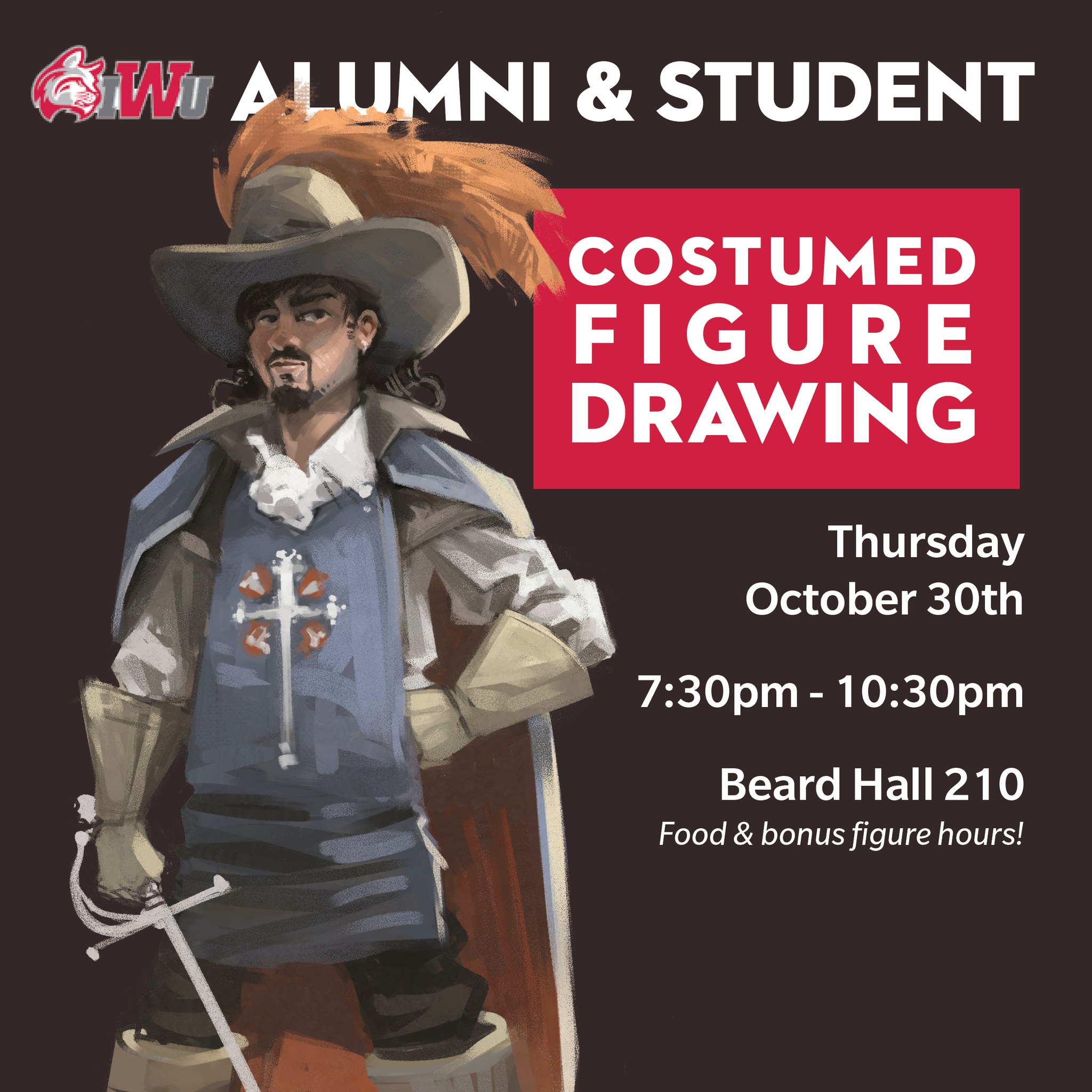 It's that time of year! The return of Costume Figure Drawing this fall.
We would love to see our wonderful alumni this Thursday if you can make it!
Come hang out, reconnect, and sharpen up your drawing chops. If you're a student, come double-up your much-needed hours :-)