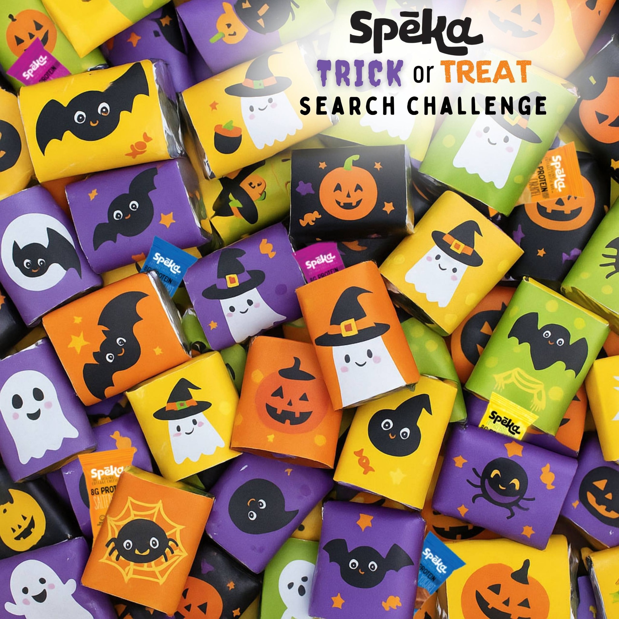 👻 Spēka’s Trick or Treat Challenge! 🎃
Can your little ghosts and goblins find all the hidden Spēka Bars in this candy pile? 🍬✨
They’re sneaky… but worth the hunt — packed with 8g of protein and made with real cottage cheese for a treat that’s actually good for you! 💪🧡
🍫 Count how many you can spot and tell us in the comments below!
#SpekaBar #HalloweenFun #BetterSnacking #FindTheSpekaBars #FallFuel #FamilyFun