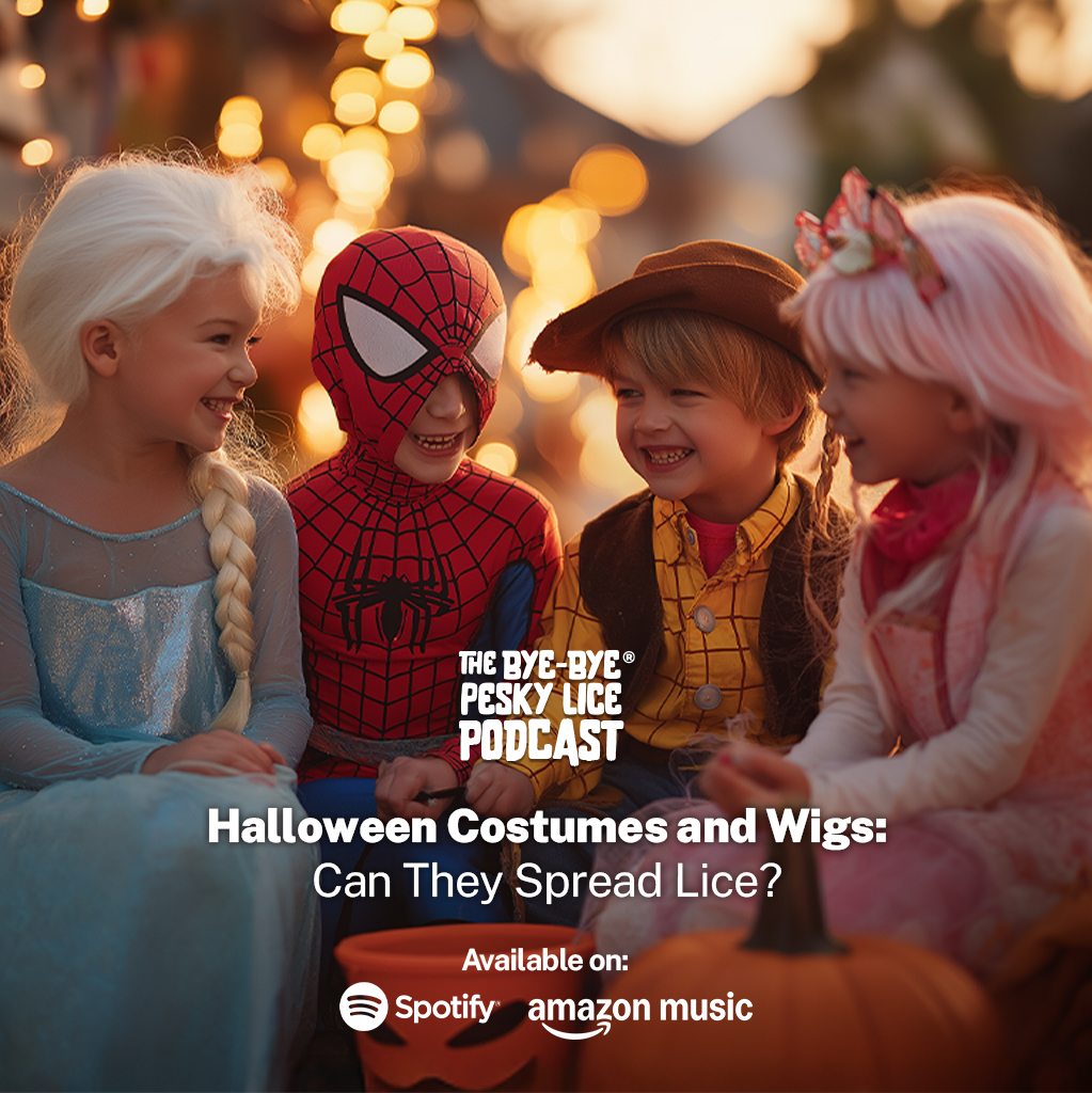 🎃 Halloween fun shouldn’t come with itchy surprises!
Costumes, wigs, hats, and shared accessories can create the perfect opportunity for lice to spread. 👻
In this special episode of The Bye-Bye Pesky Lice Podcast, Emily shares how to keep your little ghosts and goblins lice-free — without killing the Halloween spirit. 💚
🕸️ Learn:
✔️ Why lice love costume season.
✔️ How to check hats, wigs, and headbands safely.
✔️ Quick tricks to protect your family — before and after the party.
👂 Listen now on Spotify or Amazon Music, and make this Halloween all treats — no itchy tricks!
#ByeByePeskyLice #ParentingPodcast #LiceAwareness #HalloweenTips #ParentingHacks #ByeByePeskyLicePodcast #LiceFreeHalloween #ParentingEducation