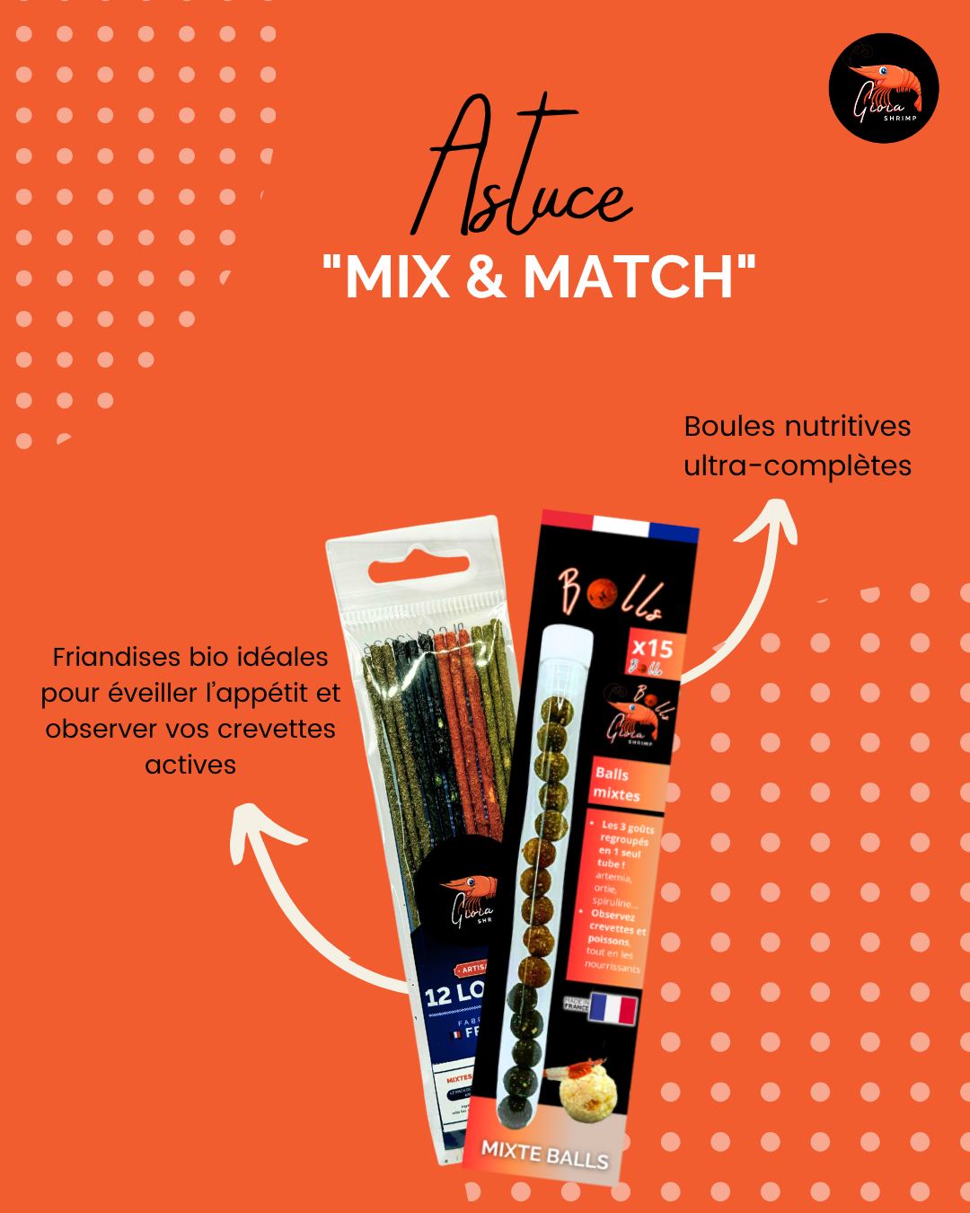 🍭⚪ Astuce "Mix & Match" 🦐✨
Offrez à vos crevettes le meilleur des mondes en associant nos Lollies et GioiaBalls dans leur alimentation !
🌿 Pourquoi ça marche ?
- Lollies : friandises bio et ludiques, parfaites pour stimuler l’appétit et observer vos crevettes en pleine action.
- GioiaBalls : boules nutritives ultra-complètes, riches en protéines, vitamines et minéraux pour leur santé et leur vitalité.
💡 Le combo gagnant :
Alternez Lollies et GioiaBalls pour varier les saveurs, renforcer l’immunité, favoriser une belle coloration et maintenir une croissance harmonieuse.
Et vous, vos crevettes sont plutôt team Lollies ou GioiaBalls ? 😍👇
#gioiashrimp #lolliescrevettes #gioiaballs #crevettesheureuses #shrimpfood #crevettesgourmandes #shrimpkeeping #crevetteaquarium #shrimplovers #shrimpaddict #aquariumsetup #aquariumlife #shrimpworld #bioaquarium #nutritioncrevettes #natureaquarium #shrimptanklove #shrimplove