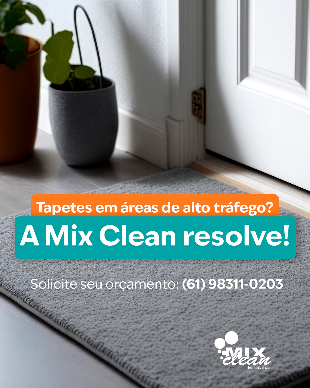 🚶♂️ Tapetes de entrada, corredores ou escritórios sempre limpos e bem cuidados!
Áreas de alto tráfego acumulam sujeira, poeira e manchas com muito mais facilidade, mas com a Mix Clean, seu tapete volta a ter aparência de novo!
🧼 Nossa equipe utiliza equipamentos profissionais e produtos biodegradáveis, que removem impurezas profundas sem desgastar as fibras.
✔️ Ideal para tapetes residenciais e corporativos
✔️ Eliminação de odores e sujeiras invisíveis
✔️ Limpeza eficiente, segura e com secagem rápida
💎 Cuidar dos detalhes é o que mantém o seu ambiente impecável.
📲 Solicite agora seu orçamento pelo WhatsApp: (61) 98311-0203
🌐 www.mixcleanbsb.com.br
#MixClean #TapeteDeAltoTráfego #LimpezaDeTapetes #HigienizaçãoProfissional #LimpezaPremium #CasaLimpaValeMais #CuidadoQueImpressiona #TapeteNovoDeNovo #ProdutosBiodegradáveis #BrasíliaDF #LagoSul #LagoNorte #ParkWay #JardimBotânico #NoroesteDF