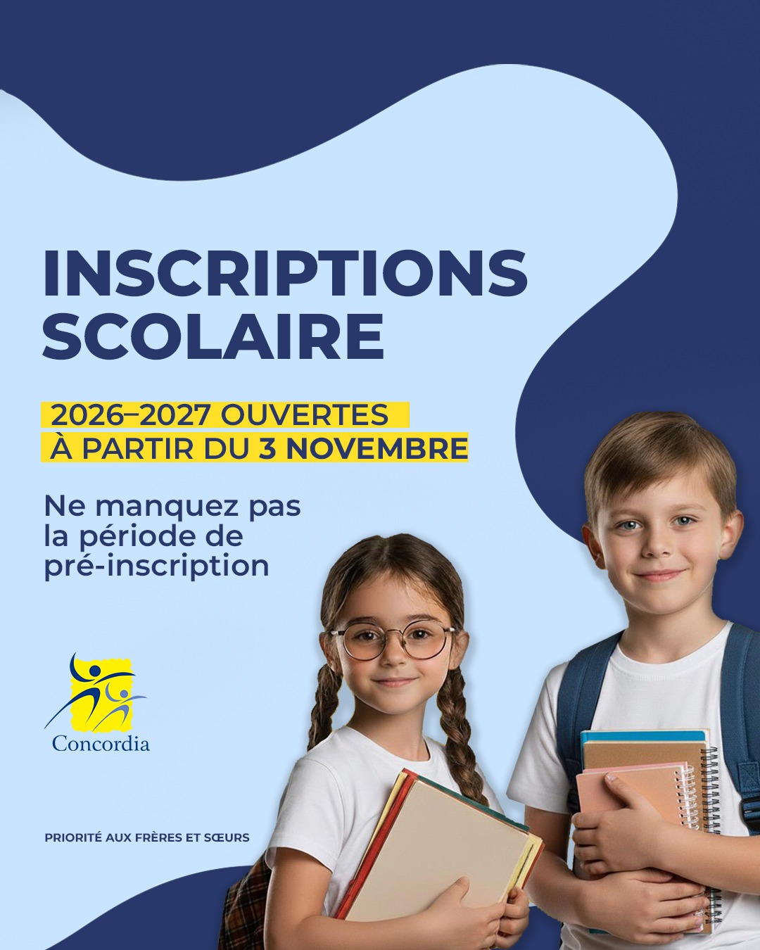 Les préinscriptions pour l’année scolaire 2026–2027 ouvriront à partir du 3 novembre.
Une belle opportunité pour rejoindre notre communauté éducative francophone, où excellence, bienveillance et curiosité s’unissent chaque jour. ✨
📍 Pour plus d’informations : www.isc.edu.eg/concordia
📞 Contact : Mme Nora El Hamzaoui – nora.h@ebis-cordia.net
/ +20 223466170
#LycéeConcordia #Admissions2026 #FrèresEtSœurs #ÉducationFrançaise #Caire #NewCairo #ÉcoleFrançaise #Francophonie #Apprentissage #Excellence
