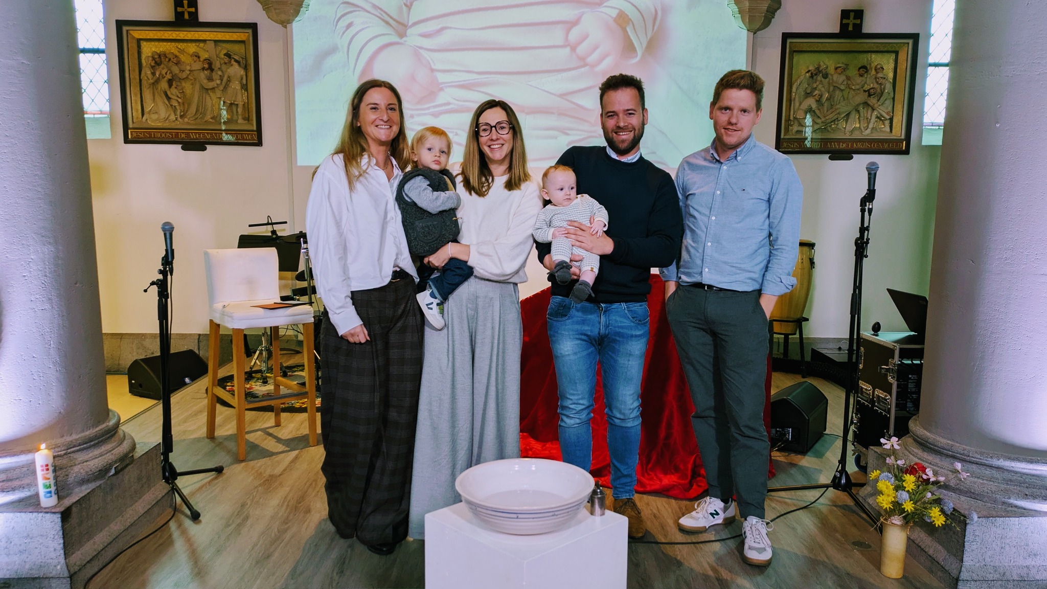 Proficiat, Sara en Jeroen en Jack. George werd gedoopt! ☀
