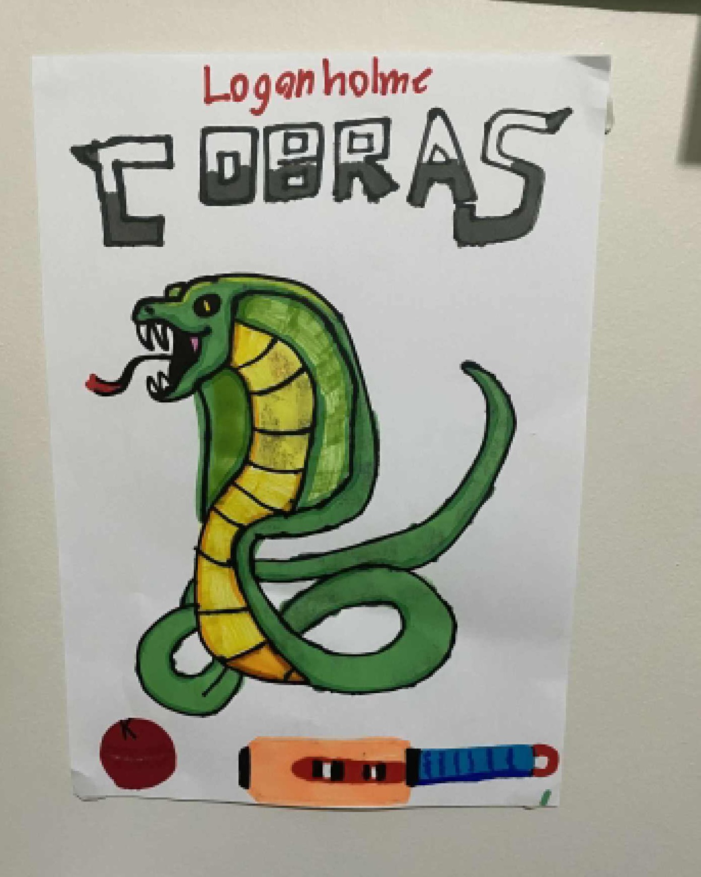 Just how much do our kids love their local cricket club?? 🏏🐍🏏🐍
This was drawn up by young 7yo Katie from Div 9 Cobra Blast - Gee whiz we have some talent getting around this place 😎
Go Katie and go Cobras 😎