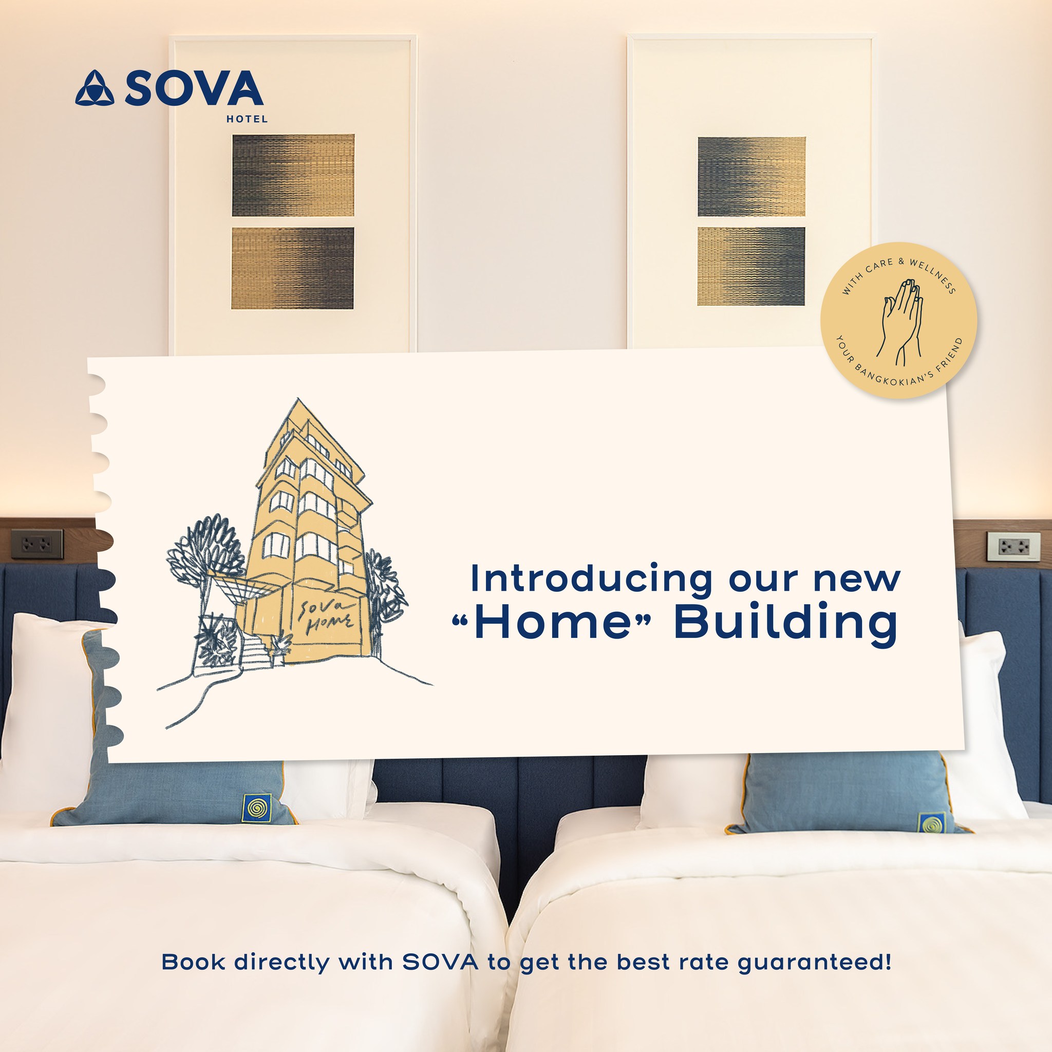 We’ve Got Updates!
SOVA Building Home — warmly welcomes you!
✨ Spacious new room style with City View
✨ Comfortable, clean, and relaxing
✨ Parking space available (please reserve in advance)
📍 SOVA Home Building is located just 5 meters away from the main check-in building (Building A) — only a few steps apart for your convenience.
☕ Cafe Amazon Sukhumvit 22 is open daily from 06:00 – 17:00 hrs, ready to serve your morning coffee every day.
📩 For more information or to book a room at a special direct rate,
please contact us directly for the best available price.
💛 SOVA Hotel Sukhumvit 22
📞 Tel: +66 82-275-0469
💬 Line ID: @sovahotelbkk
📧 Email: hello@sovahotelbkk.com
#sovahotelbkk #comfyfriendly #yourbangkokiansfriend #sovanewbuilding #hotelnearuoblivebkk #hotelnearbtsphromphong #hotelnearemdristict #hotelnearqsncc #hotelatsukhumvit22 #sukhumvit22 #โรงแรมย่านสุขุมวิท
