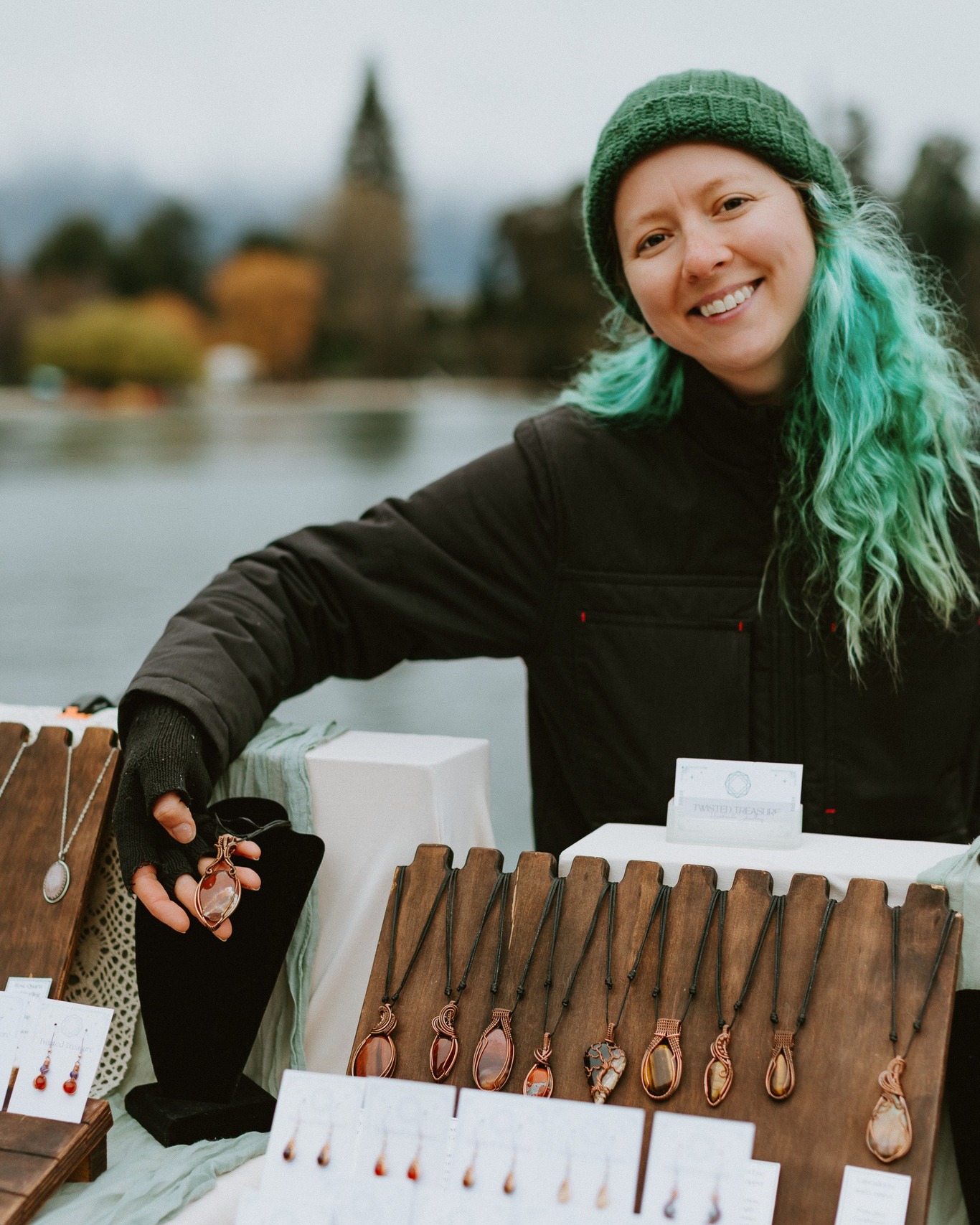 Meet the Maker - Charlie from Twisted Treasure Jewellery!
Every piece Charlie makes is unique, one of a kind, and created with love, positive intention, and good vibes! Every gemstone is carefully selected and wrapped to suit the stone. Charlie draws heavy influences from Egyptian, Viking, and anything ancient and organic. She’s also our amazing market manager, bringing her creativity, energy and organisation skills to the Queenstown Market every Saturday 💛
Check our her work online at www.twistedtreasurejewellery.com or @twisted_treasure