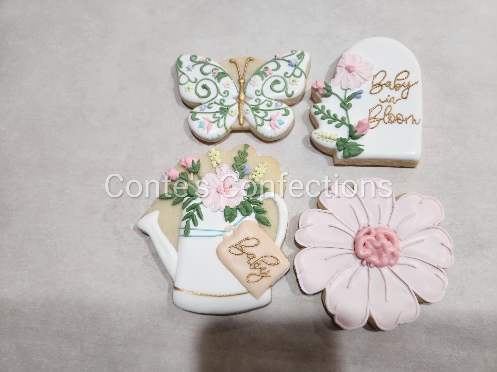 Baby shower sugar cookies