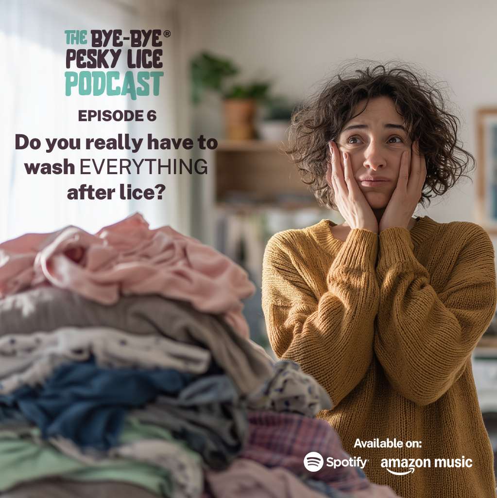 🧺 Do you really have to wash EVERYTHING after lice?
You’ve treated your child, followed every step perfectly… and now your house looks like a laundry war zone. 👀
Here’s the truth — lice can only survive 24–48 hours away from the scalp.
That means you don’t need to deep-clean every inch of your home. Just wash what had direct contact with the head — like pillowcases, hair ties, and brushes — and you’re done. 🙌
Of course, if doing a full clean makes you feel better, that’s perfectly fine too! But scientifically, it’s not required. 😉
🎧 Listen to our latest episode “Do You Really Have to Wash Everything in Your House?” — where Emily and Dr. Marcus Lee break down what’s really necessary after lice treatment.
Because the more you understand lice, the less power they have to stress you out. 💚
#ByeByePeskyLice #LiceFacts #ParentingPodcast #HeadLiceMyths #ParentingTips #CleanSmartNotHard #LicePrevention #PodcastForParents #ByeByePeskyLicePodcast