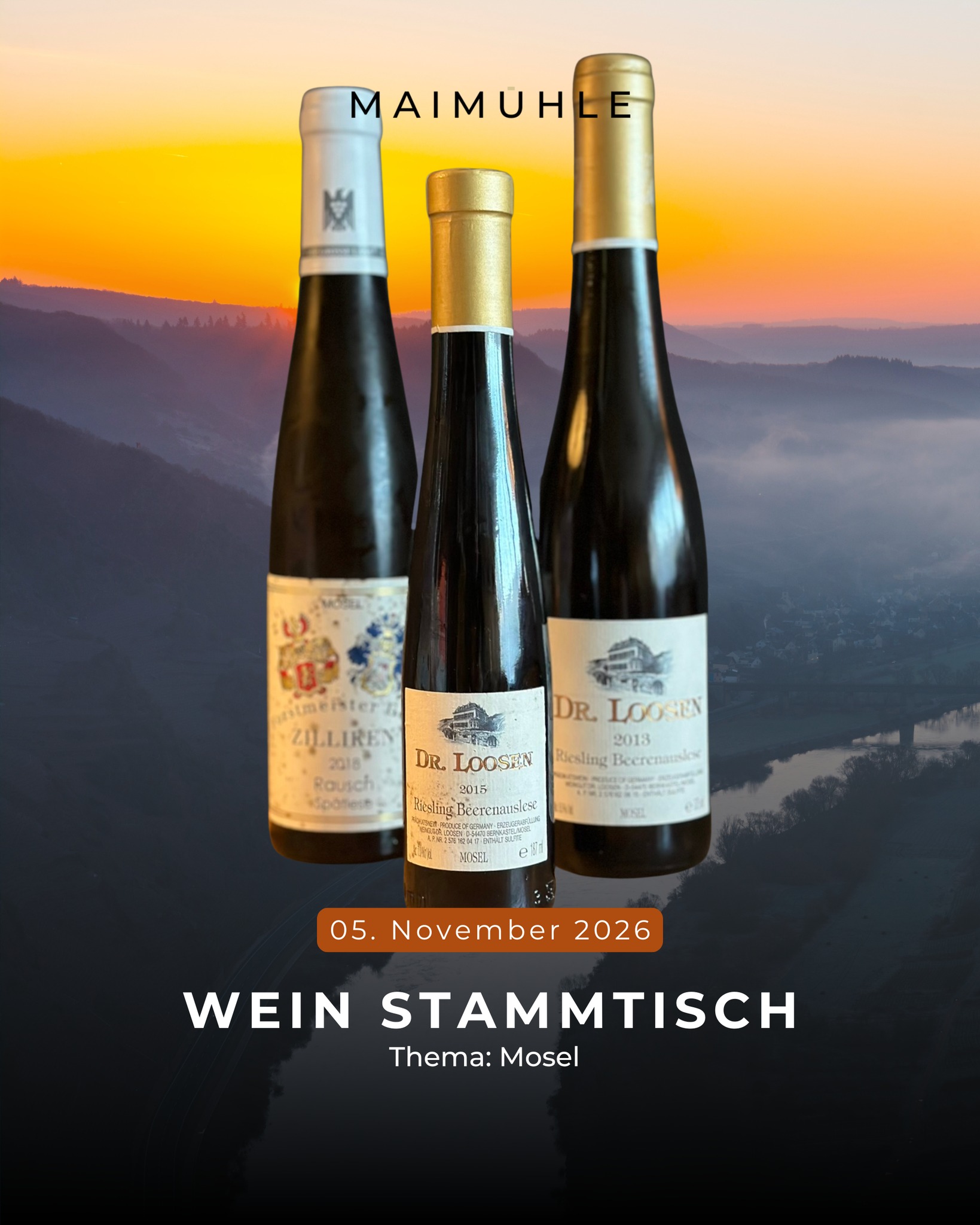 Der Weinstammtisch trifft sich in geselliger Genießer-Runde, um gemeinsam Weine zu probieren.
Jeder Teilnehmer bringt einen Wein zu einem vorher festgelegten Thema mit. Die Weine werden teilweise "blind" verkostet.
Das Thema für den kommenden Stammtisch wird gemeinsam abgestimmt.