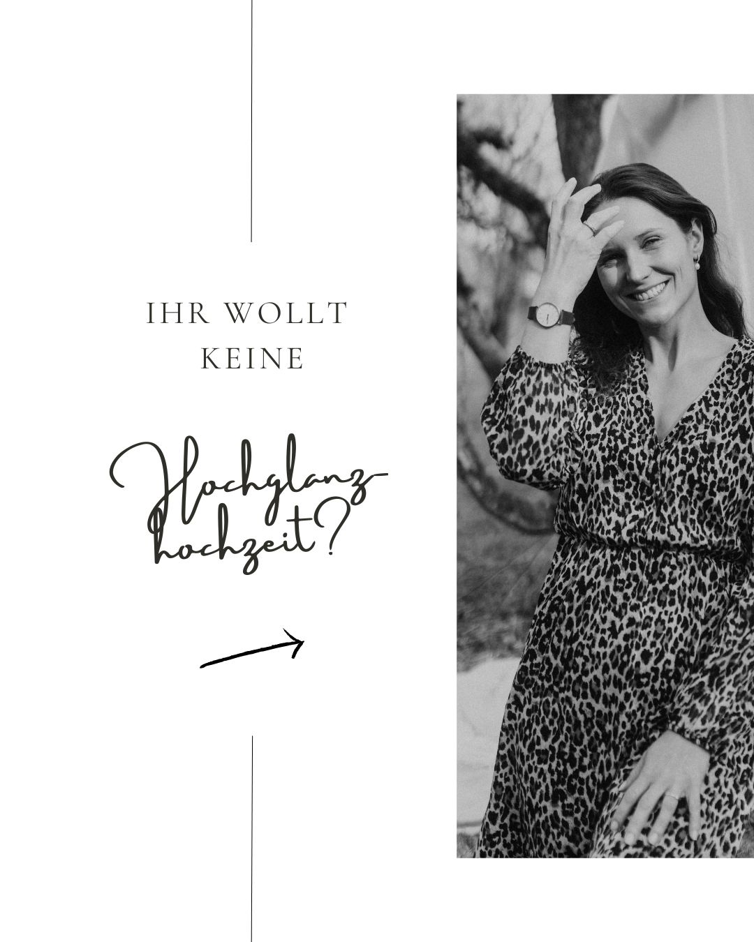 ✨ Ihr wollt keine Hochglanz-Hochzeit – sondern einen Tag, der sich wirklich nach euch anfühlt. ✨
Euer Tag muss nicht perfekt sein, um wunderschön zu sein.
Ihr braucht keine Inszenierung – nur ehrliche Momente, echtes Lachen
und Menschen, die euch lieben.
Es sind oft die kleinen Dinge, die dafür sorgen, dass euer Tag leicht bleibt:
ein ehrlicher Moment unter Freunden, ein Lachen mitten in der Rede,
vielleicht ein stolperndes „Ja“ oder ein spontaner Tanz im Regen.
Euer Tag muss nicht makellos sein – nur echt.
Und genau das sieht man später auf euren Bildern. 🤍
Lasst Perfektion los – und gewinnt echte Erinnerungen.
✨ Für alle, die ihren Tag so feiern wollen, wie er sich anfühlt.
Schreibt mir gern, wenn ihr Lust habt, eure Geschichte ganz authentisch festzuhalten. 📩