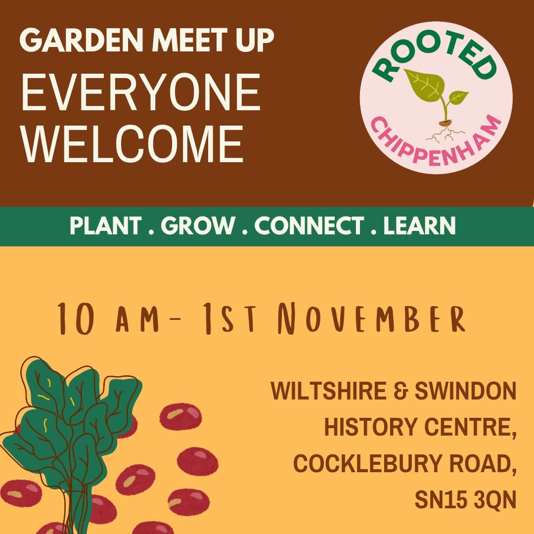 Join us this Saturday 1st Nov in the Rooted Community Garden
We will be doing some Autumn jobs - like topping up our woodchip paths, gathering leaves to compost, sowing seeds in the polytunnel and of course having cups of tea!
As always EVERYONE is welcome, and no sign up, booking, or forms are needed
Children very welcome and must be supervised by parents or responsible adult
So come along and do as much or as little as you like, have a chat, meet new people, and enjoy the outdoors!
#communitygardening #communitygarden #growyourownfood #RootedChippenham #Chippenham #CommunityNature #communitymatters