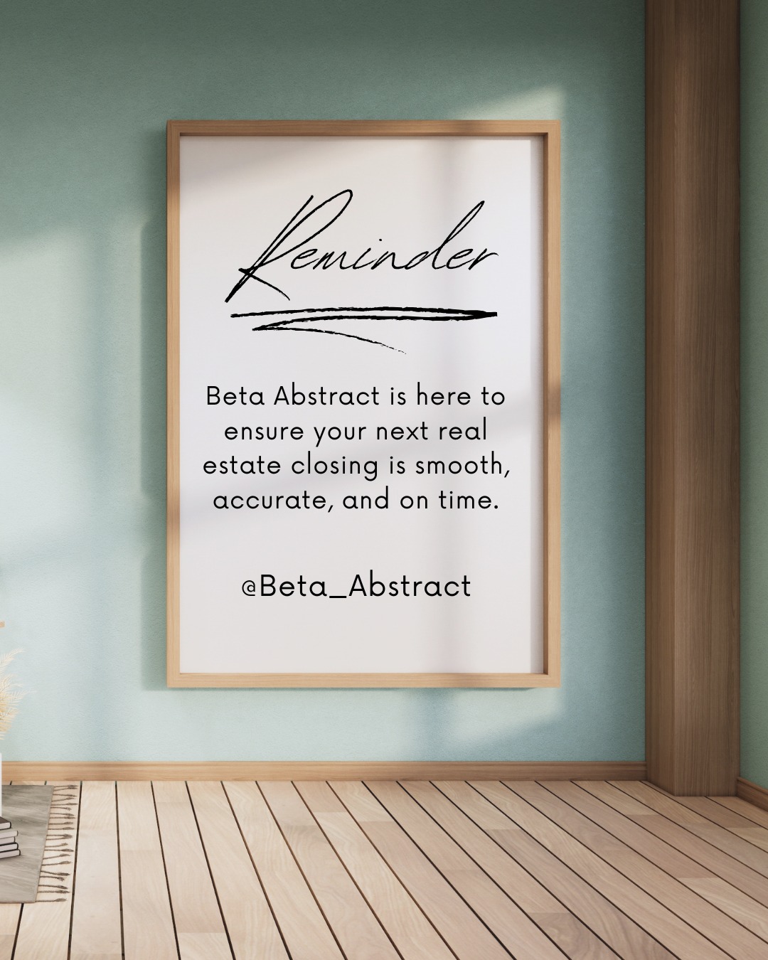Closing on a home can feel overwhelming, but it doesn’t have to! 🏡✨
Beta Abstract is here to handle all the details — from title searches to document coordination — so your closing goes smoothly and stress-free. Whether you’re buying, selling, or refinancing, we make sure everything is accurate, on time, and hassle-free. Trust us to keep your real estate transactions on track! 💼✅
#TitleCompany #RealEstateExperts #HomeClosing #StressFreeClosing #PropertyTransactions #SmoothClosings #RealEstateMadeEasy #BetaAbstract